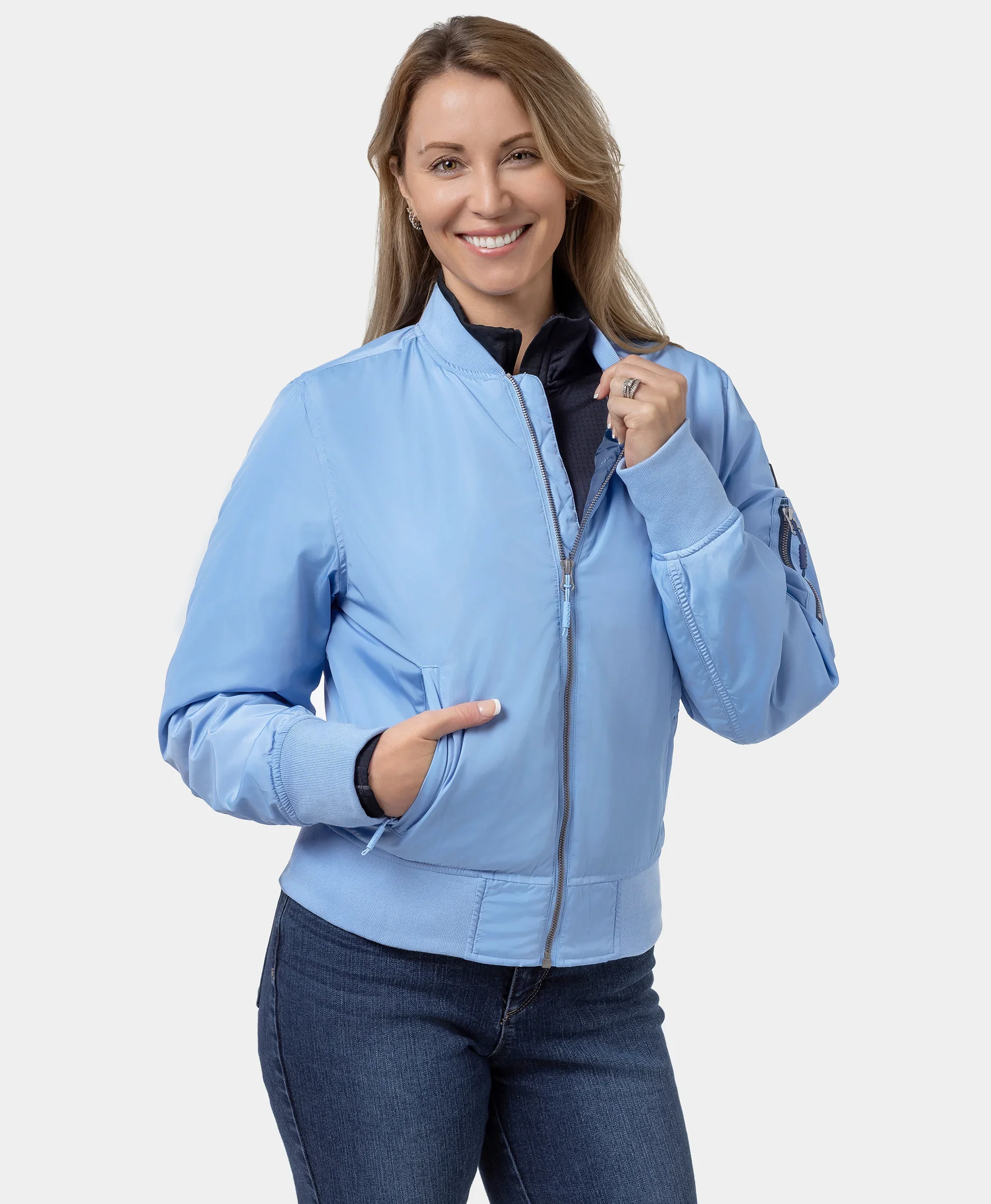 Cityscape Women's Heated Bomber Jacket - XNAUWBI