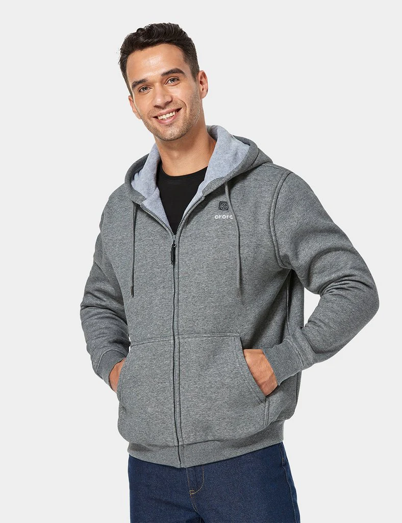 Unisex Heated Fleece Hoodie - XNAUWBI