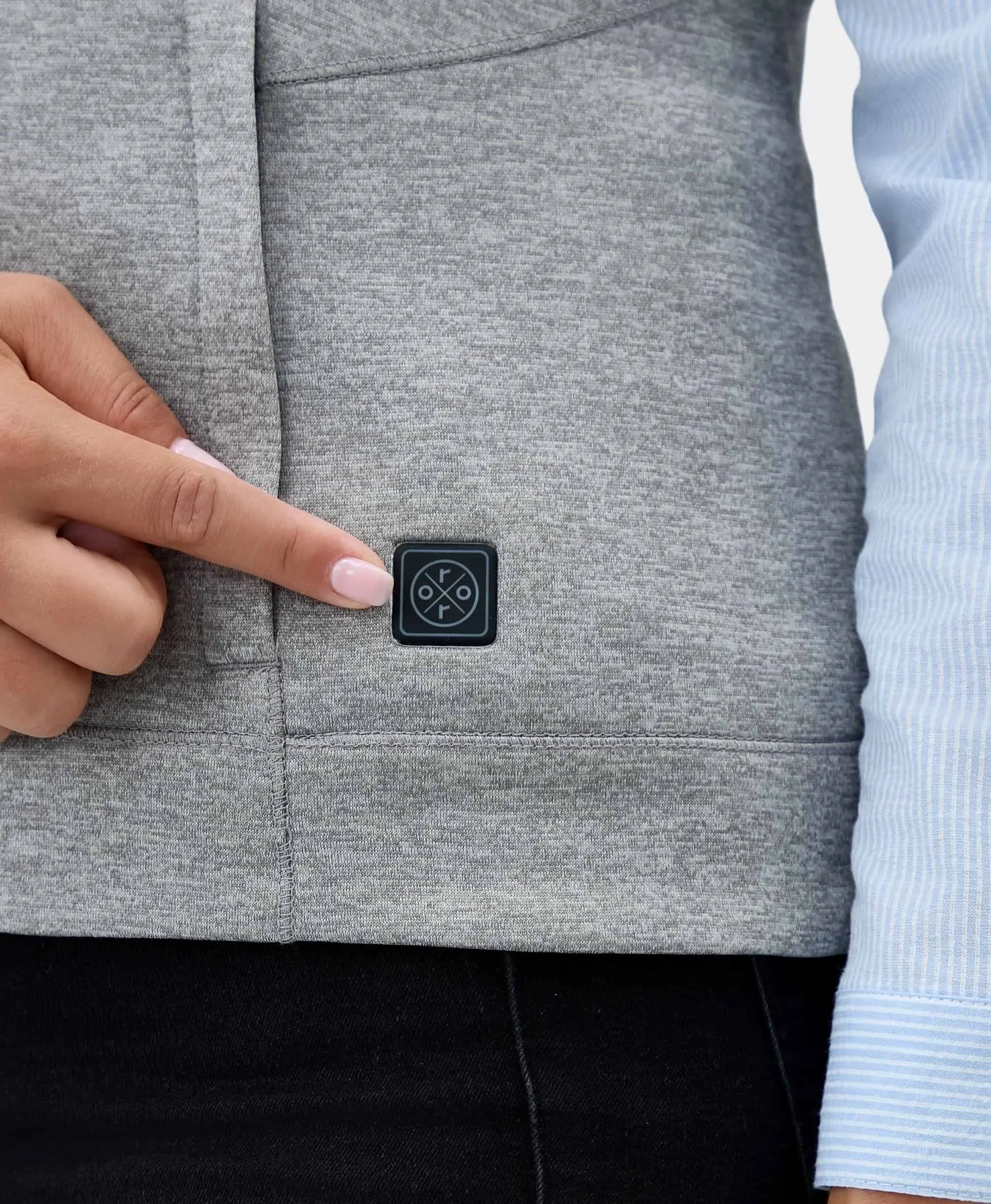 Suzanne Women's Heated Soft Armor Vest - Flecking Gray - XNAUWBI