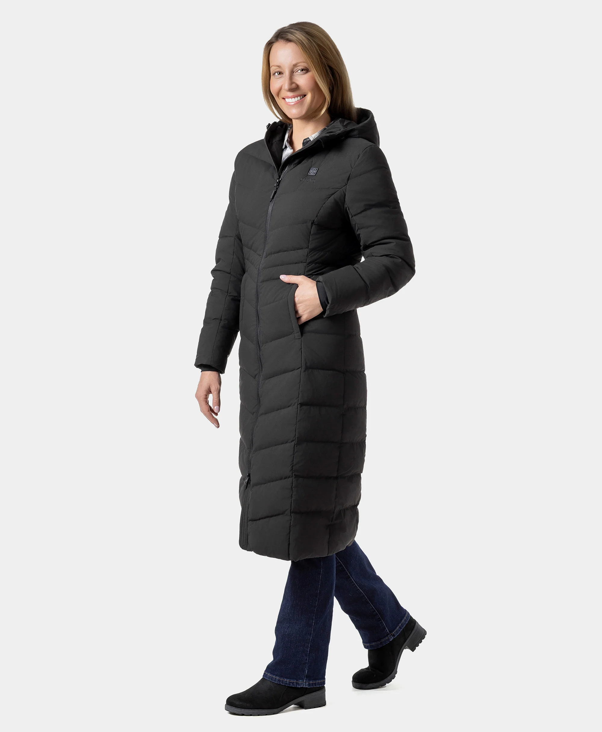 SOHO Women's Heated Down Parka Jacket - XNAUWBI