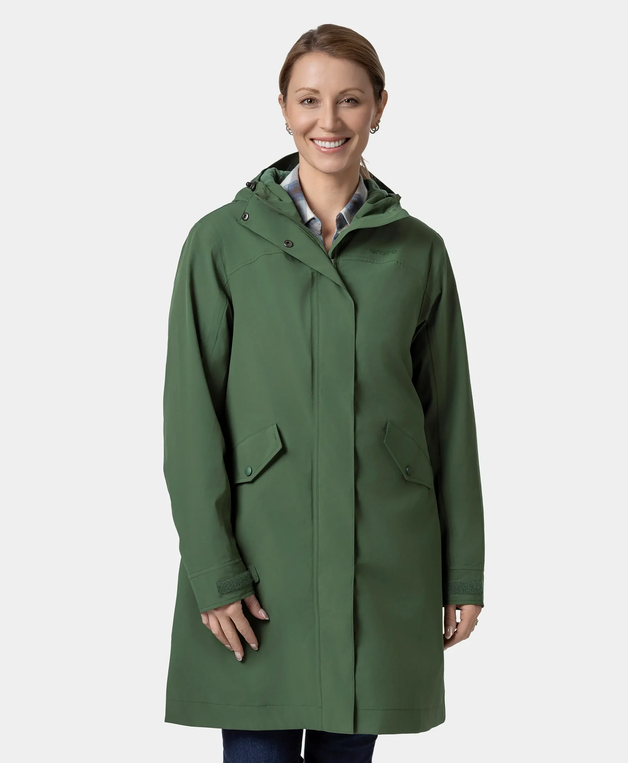 Downtown Women's Heated Rain Trench - XNAUWBI