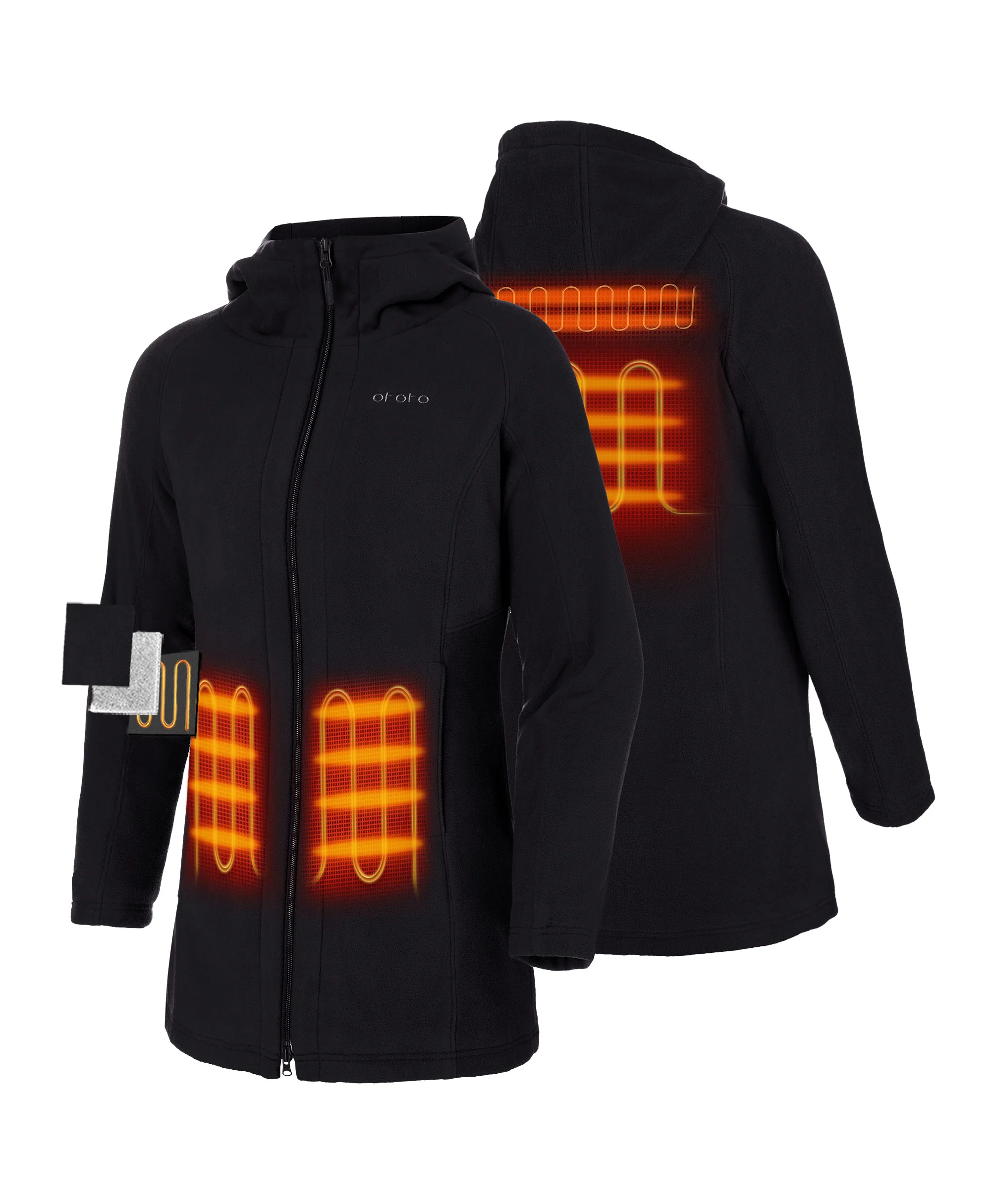 Felicity Women's Heated Fleece Hoodie Jacket - XNAUWBI