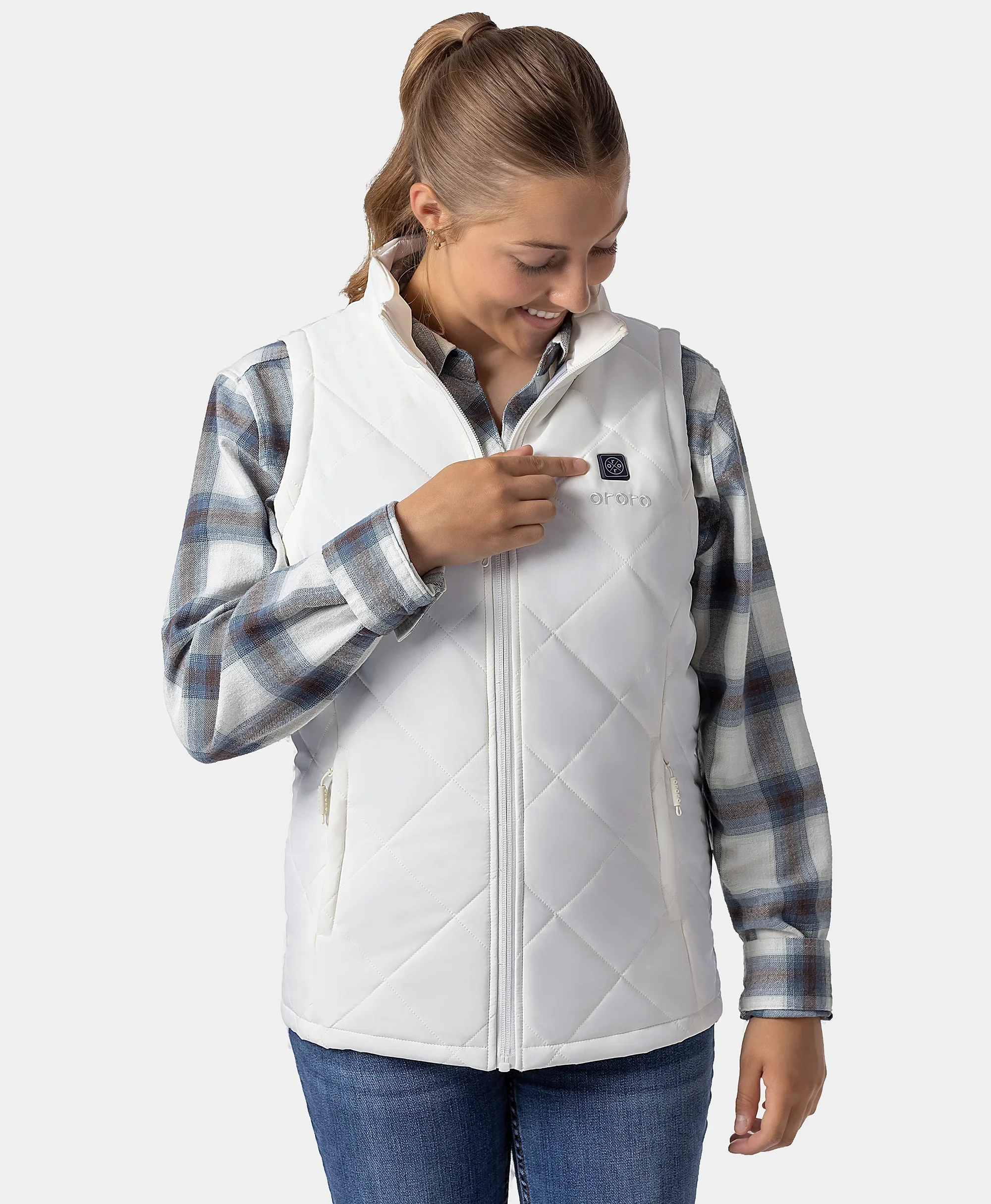 Women's Junior 4-Zone Heated Quilted Vest - XNAUWBI