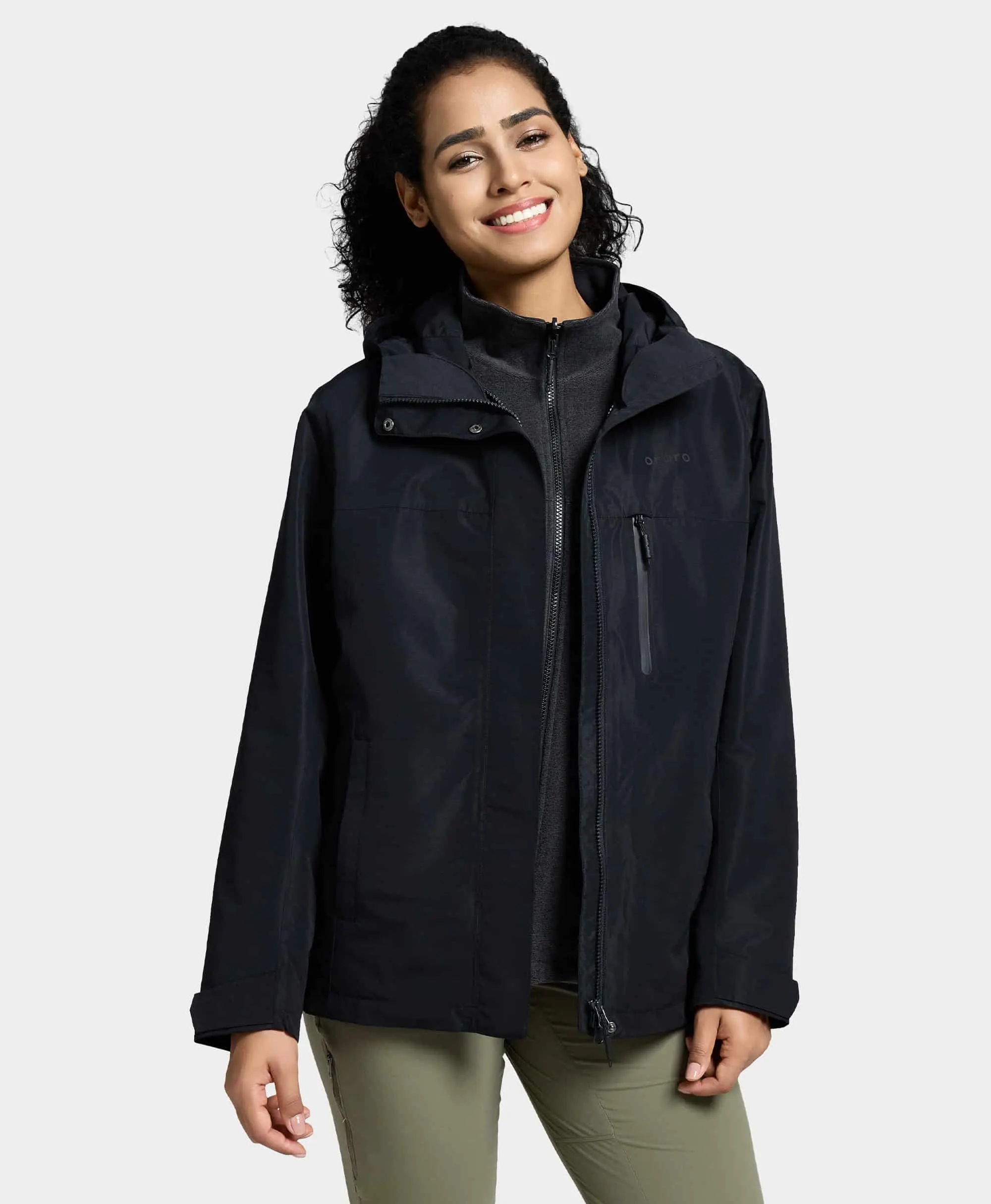 River Ridge Women's 3-in-1 Heated Jacket with Fleece Liner - XNAUWBI