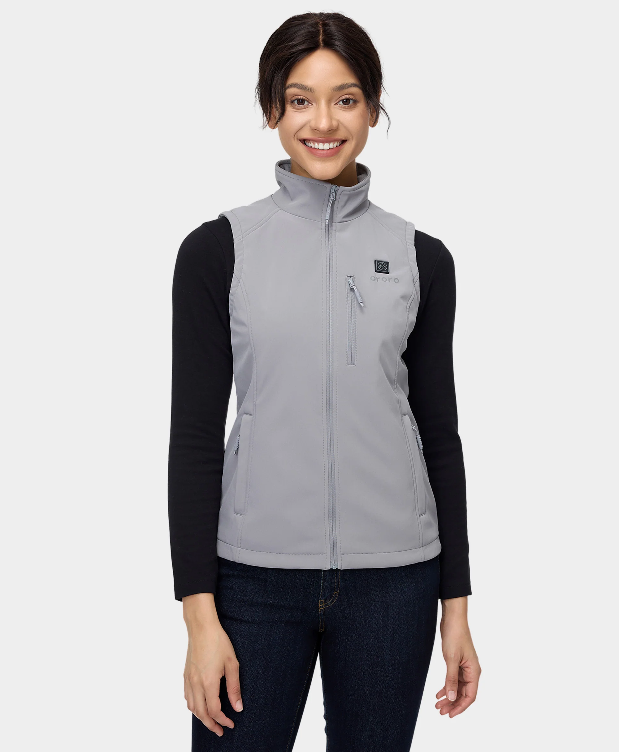 Women's Heated Softshell Vest - Lower Back Heating - XNAUWBI