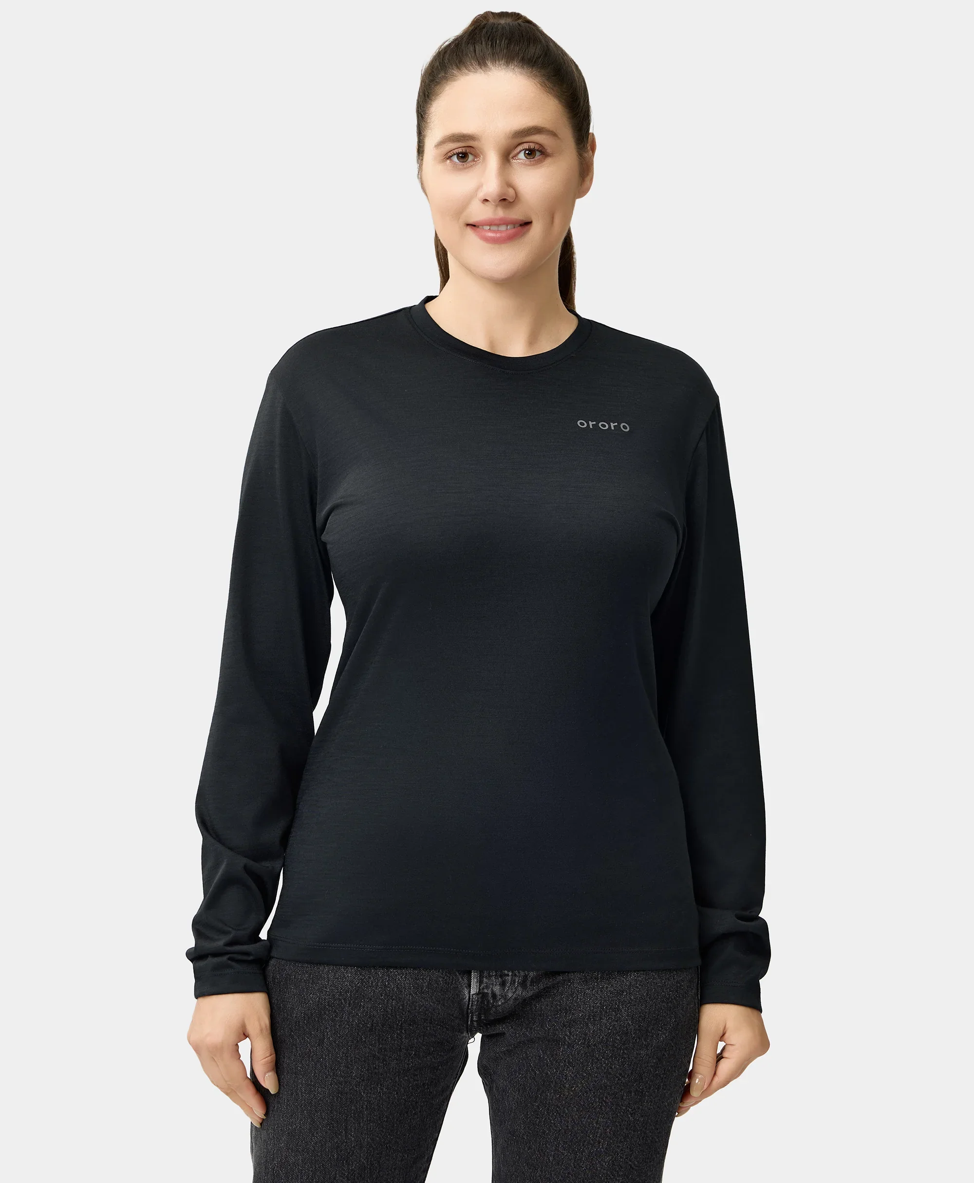 Aoraki Unisex Merino Wool Blend Baselayer - Black - XNAUWBI