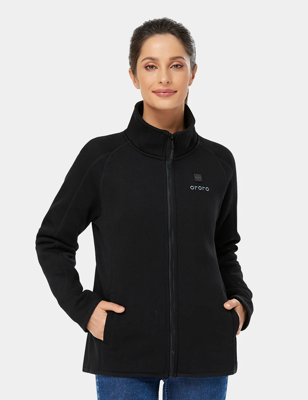 Women's Heated Full-Zip Fleece Jacket - XNAUWBI