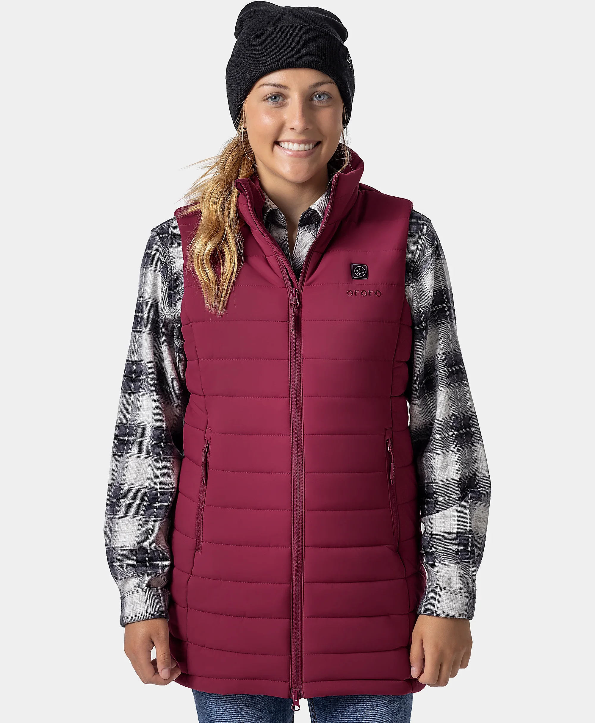 Tribeca Women's Heated Long Puffer Vest - XNAUWBI