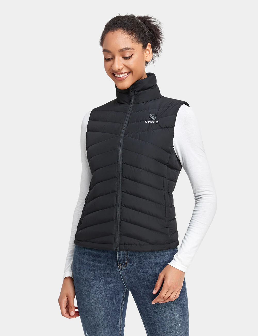 Women's Heated Lightweight Down Vest - XNAUWBI