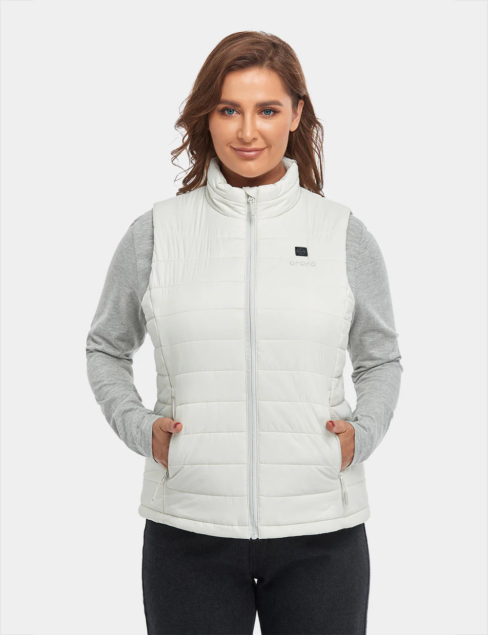 Bundle Deal - Women's Classic Heated Vest (Off-White) & Extra Mini 5K Battery - XNAUWBI
