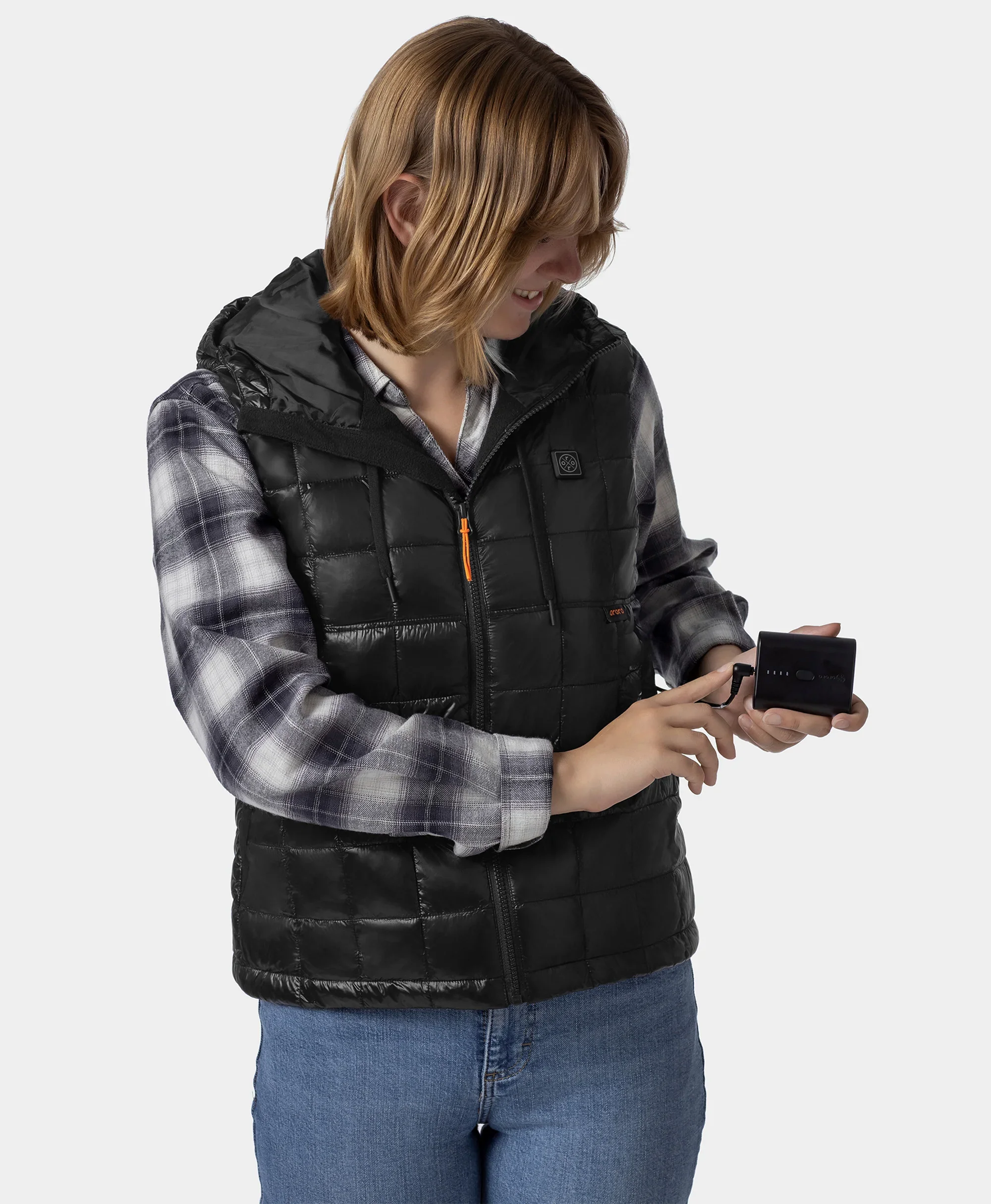 PuffLyte™ Women's Junior 4-Zone Hooded Heated Vest - XNAUWBI