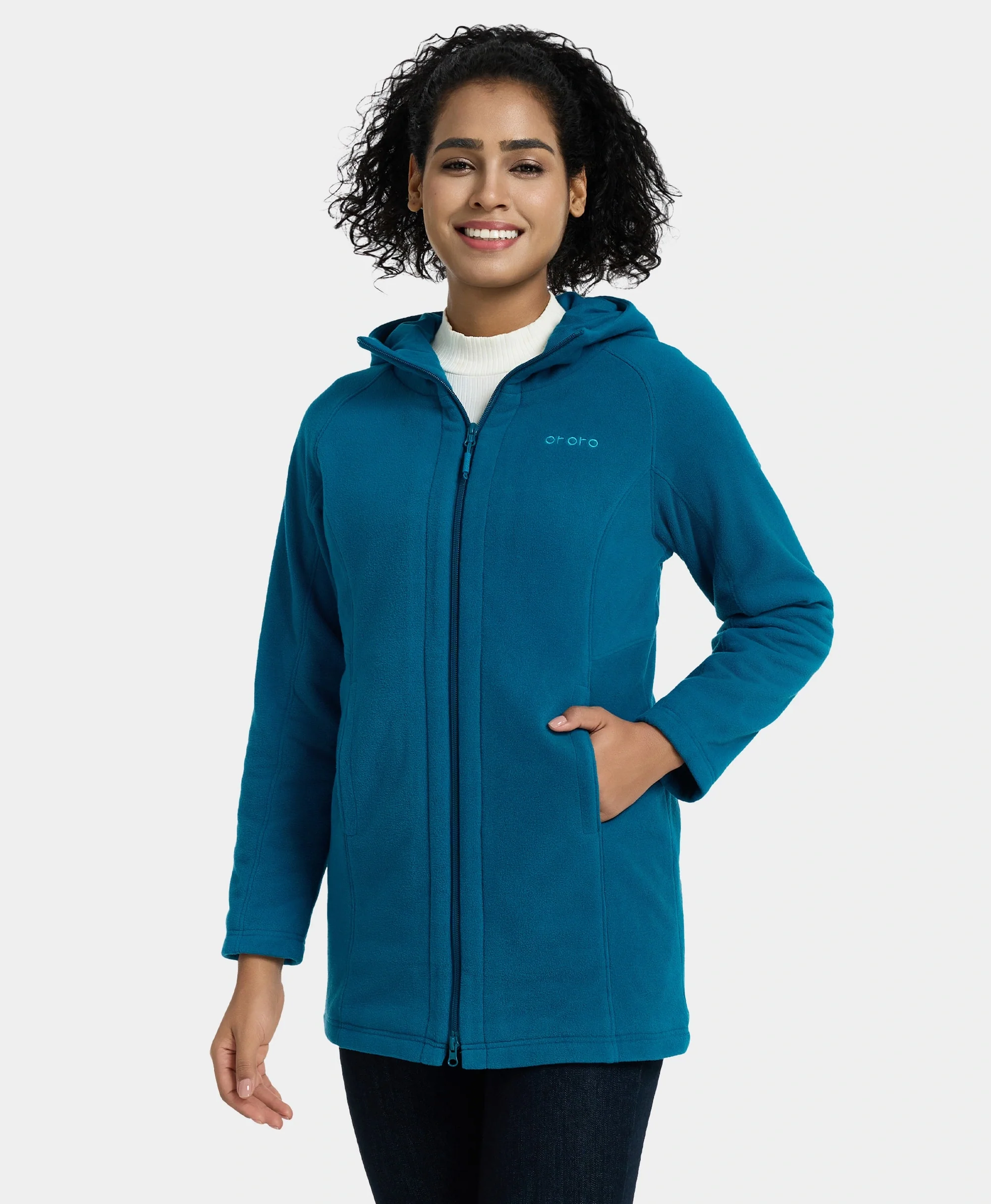 Felicity Women's Heated Fleece Hoodie Jacket - XNAUWBI