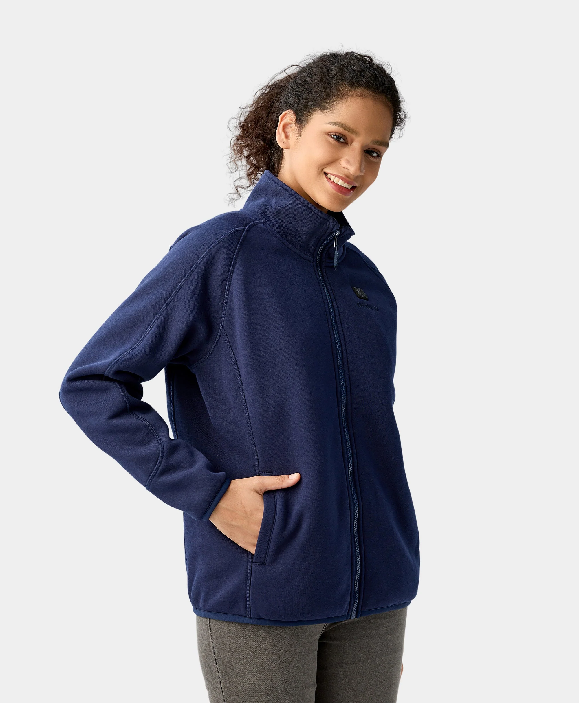 Women's Heated Full-Zip Fleece Jacket - XNAUWBI
