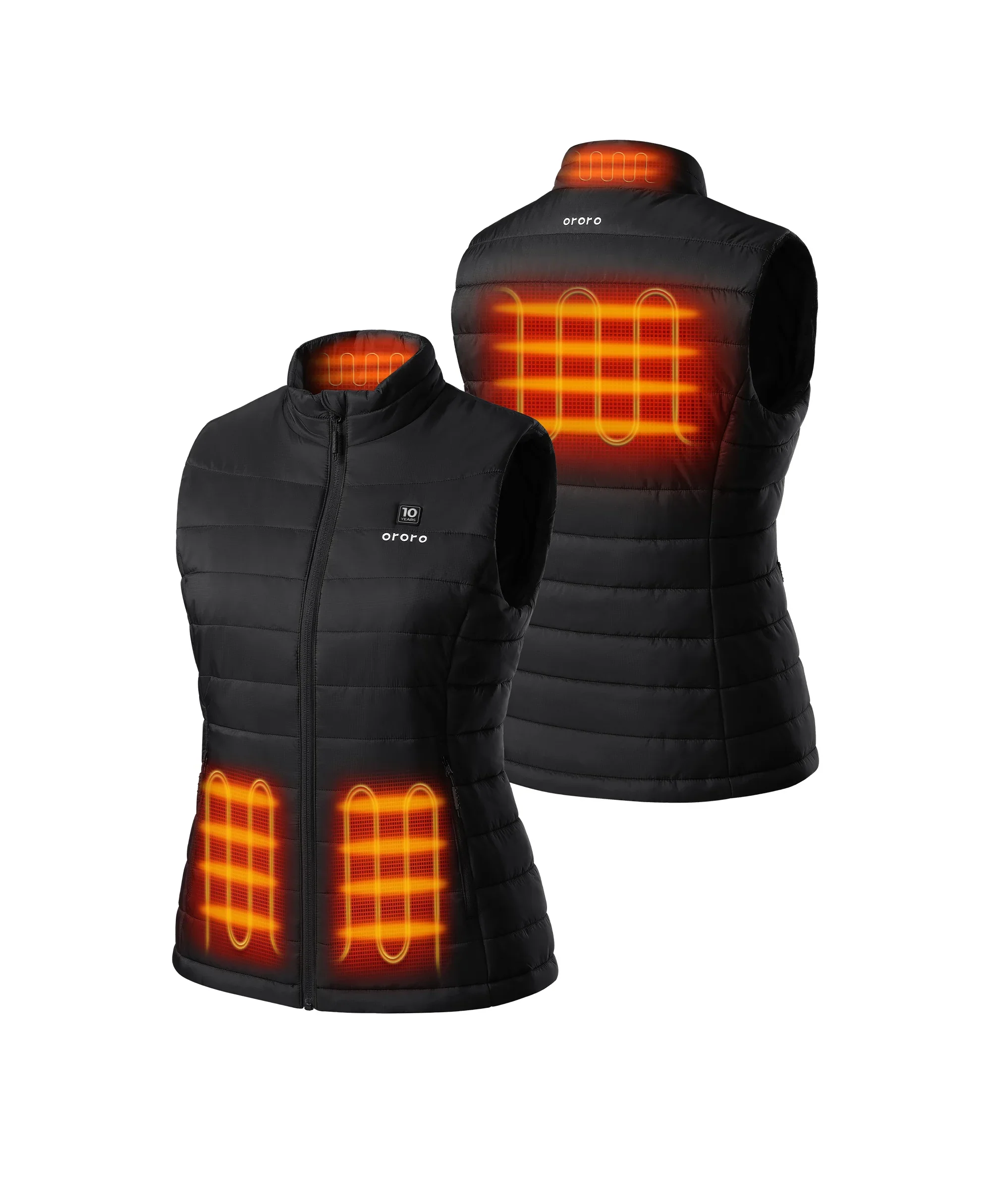Women's 4-Zone Classic Heated Vest (10-Year Anniversary Limited Edition) - Black - XNAUWBI