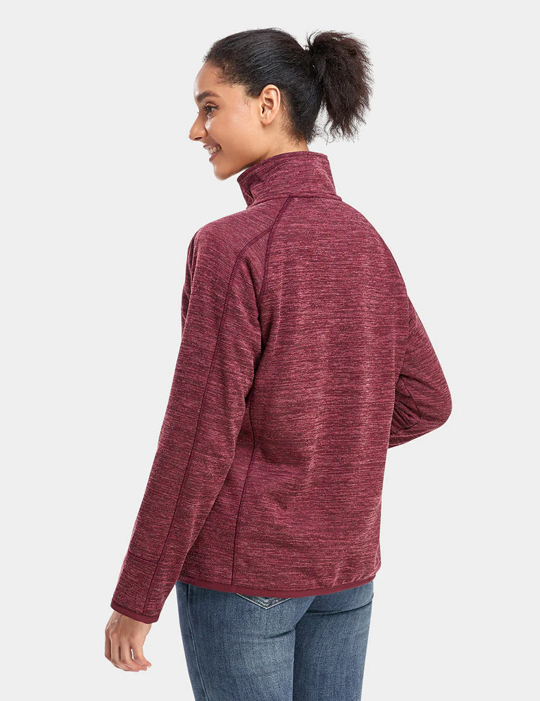 Women's Heated Full-Zip Fleece Jacket - XNAUWBI