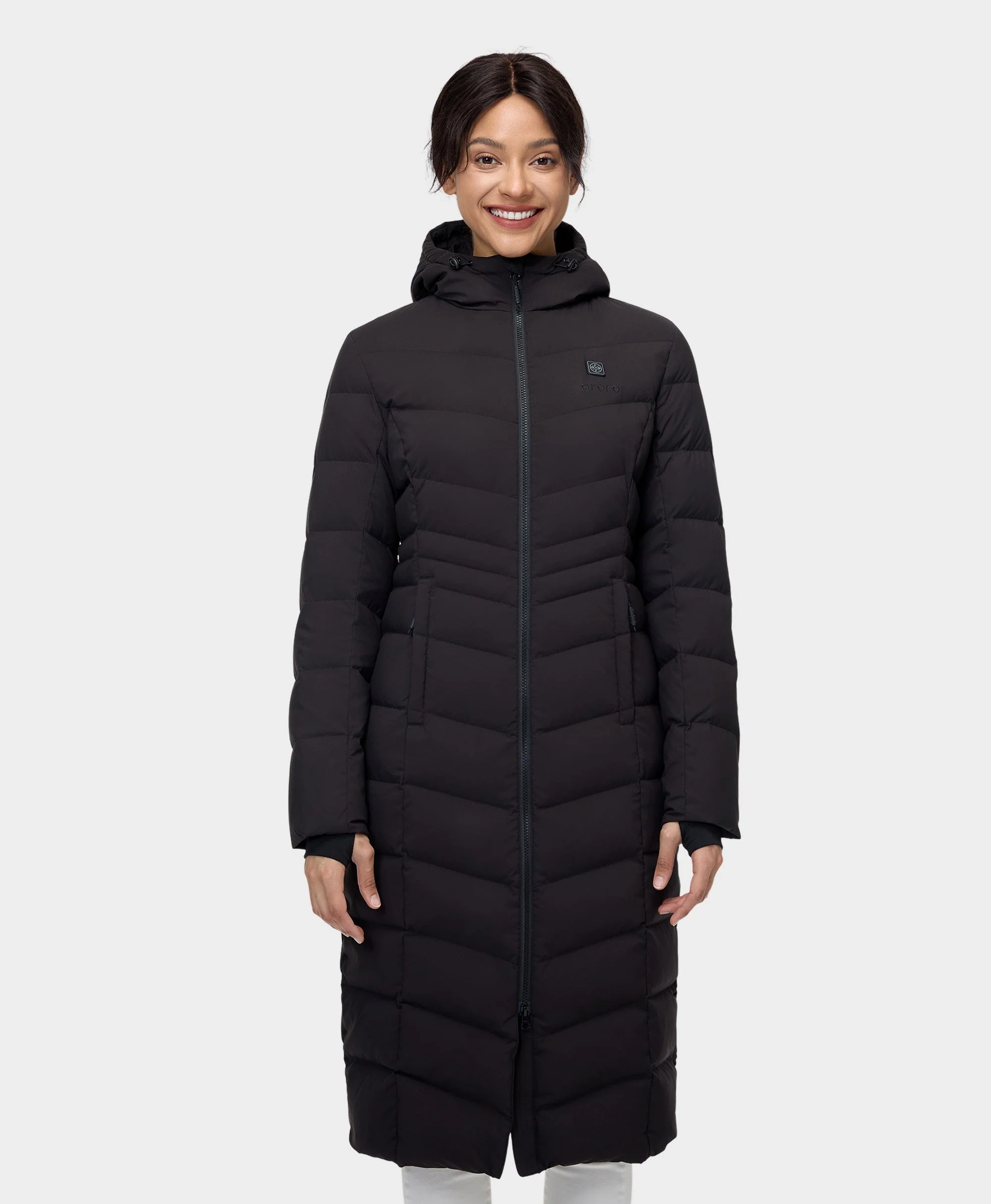 SOHO Women's Heated Down Parka Jacket - XNAUWBI