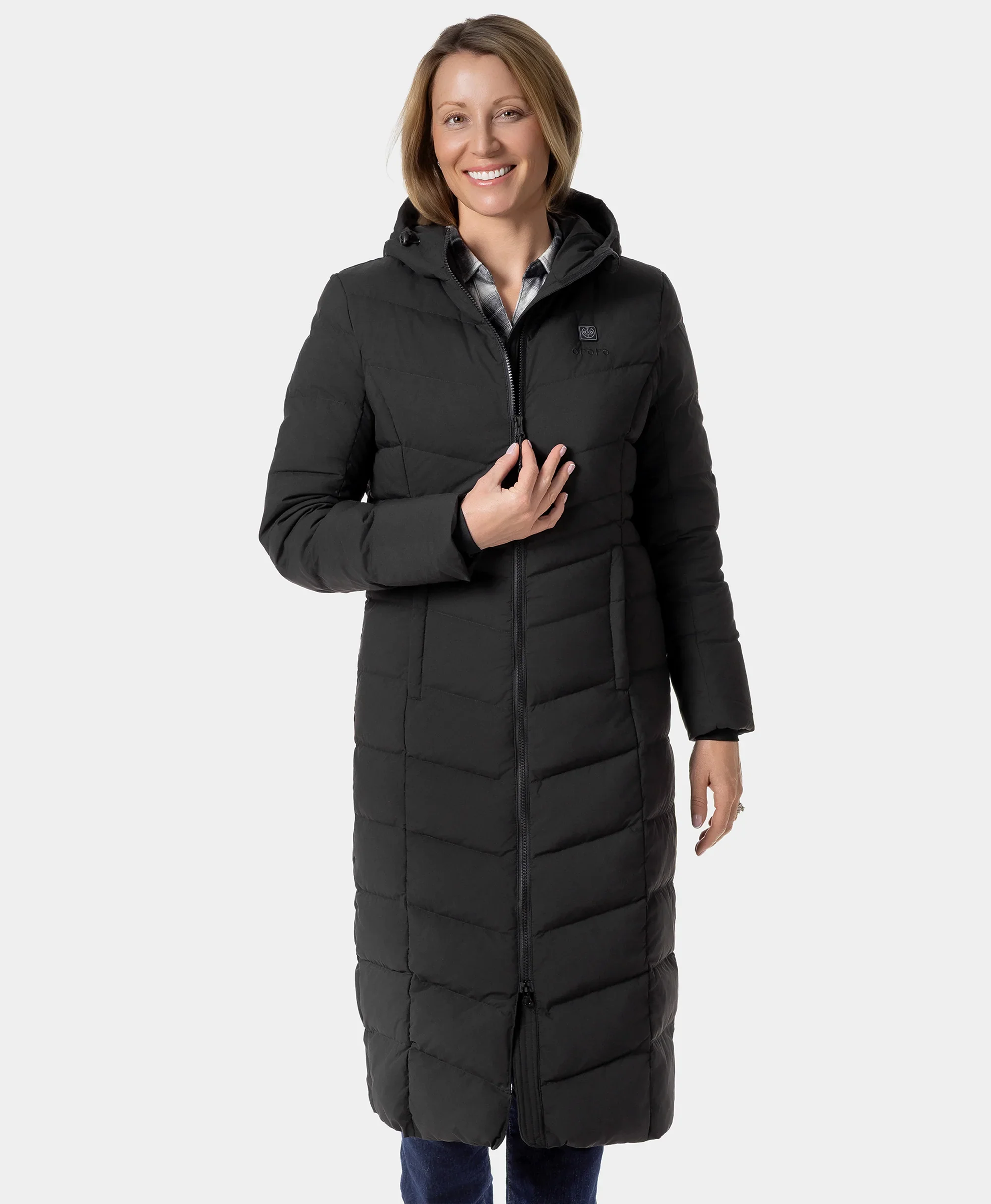 SOHO Women's Heated Down Parka Jacket - XNAUWBI