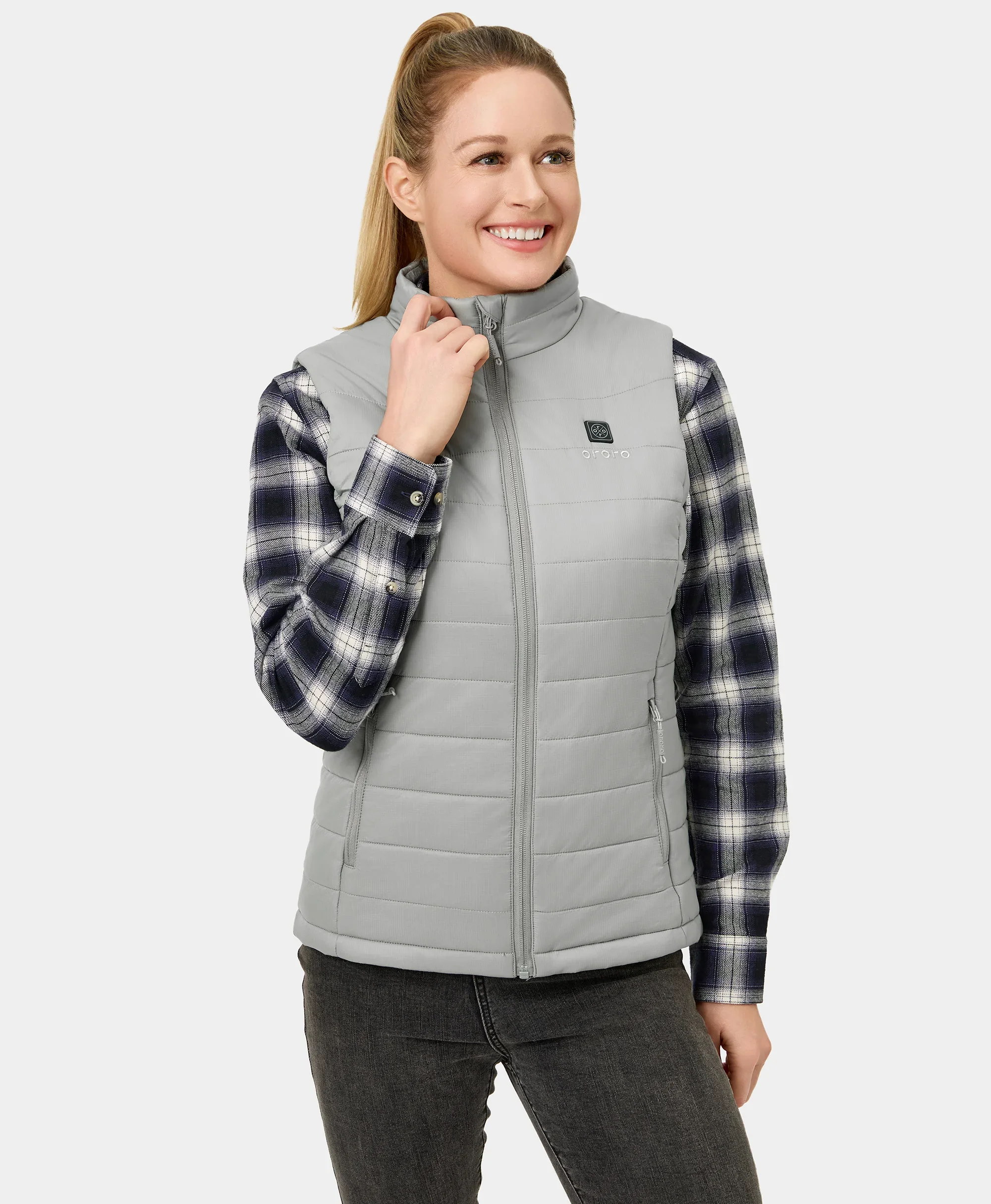Women's Classic Heated Vest - Gray - XNAUWBI
