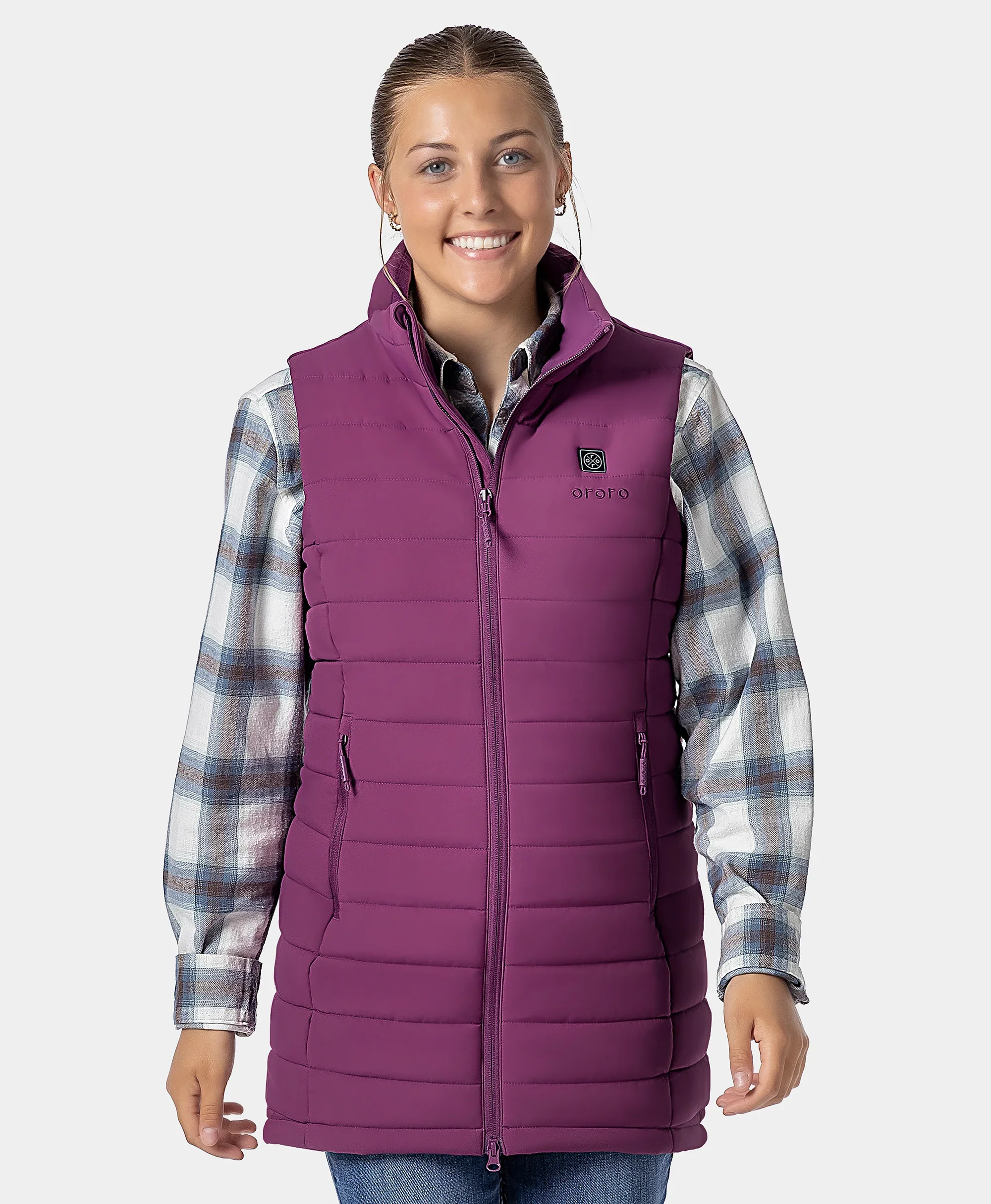 Tribeca Women's Heated Long Puffer Vest - XNAUWBI