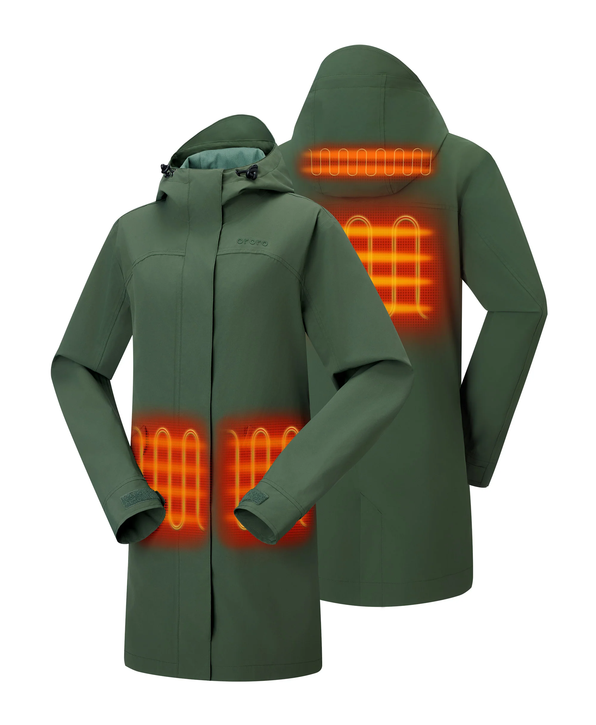 Downtown Women's Heated Rain Trench - XNAUWBI