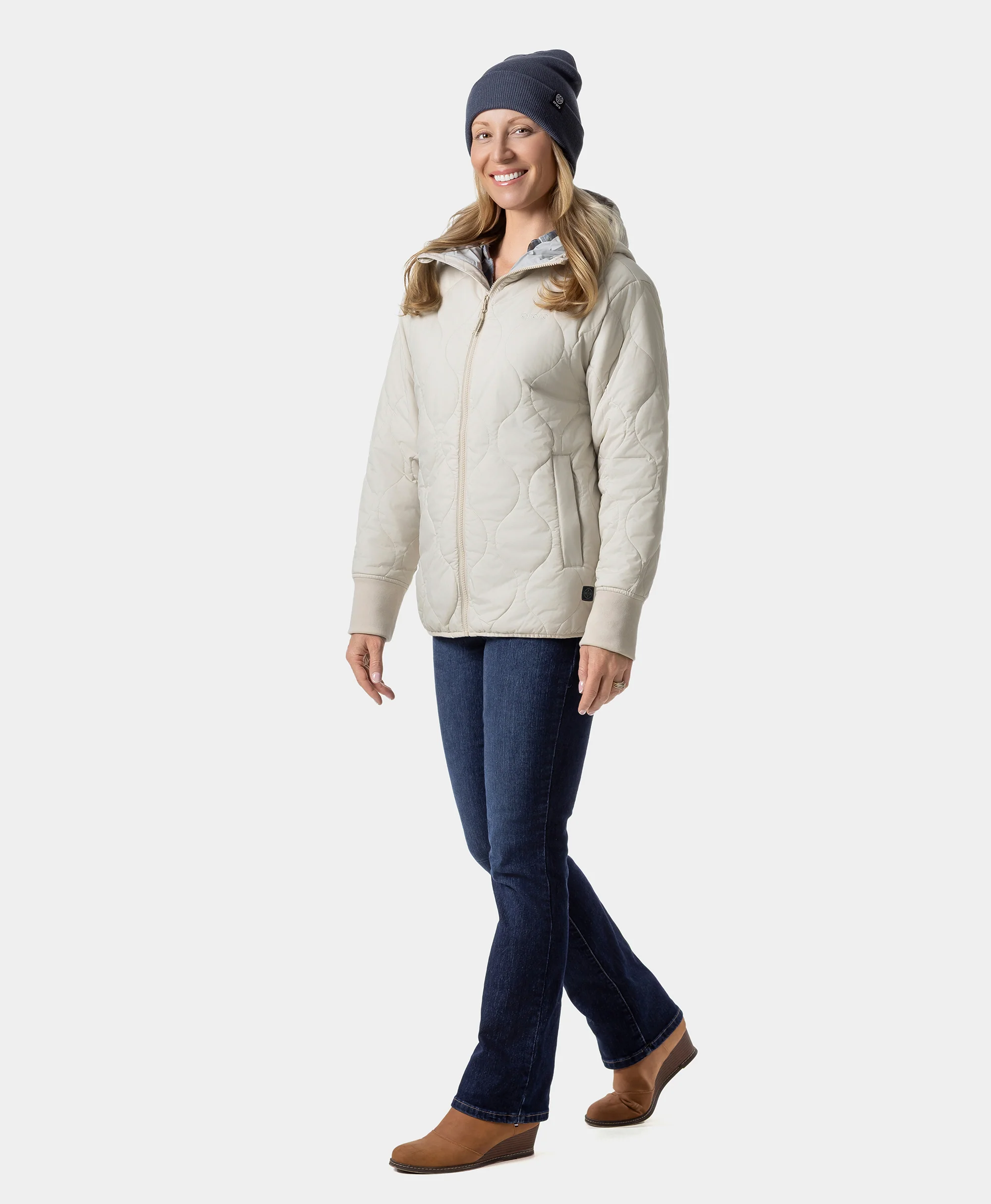 Stargazer Women's Heated Quilted Hoodie Jacket - XNAUWBI