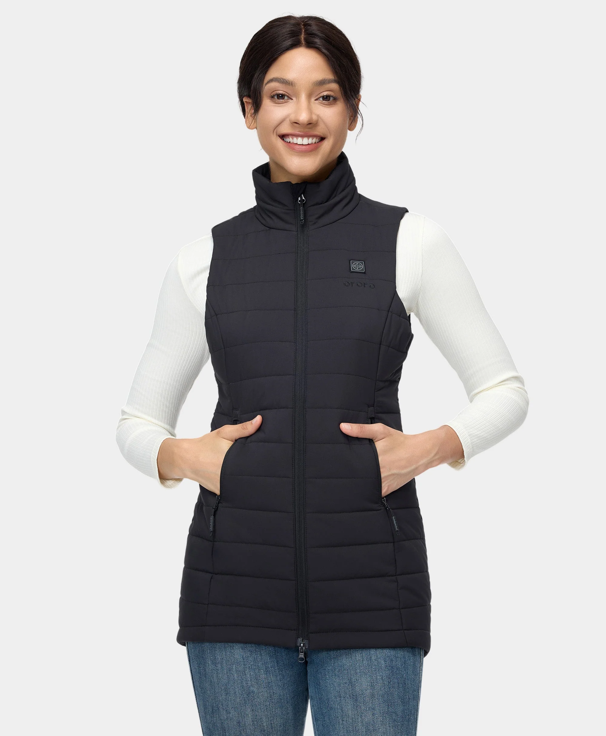 Tribeca Women's Heated Long Puffer Vest - XNAUWBI