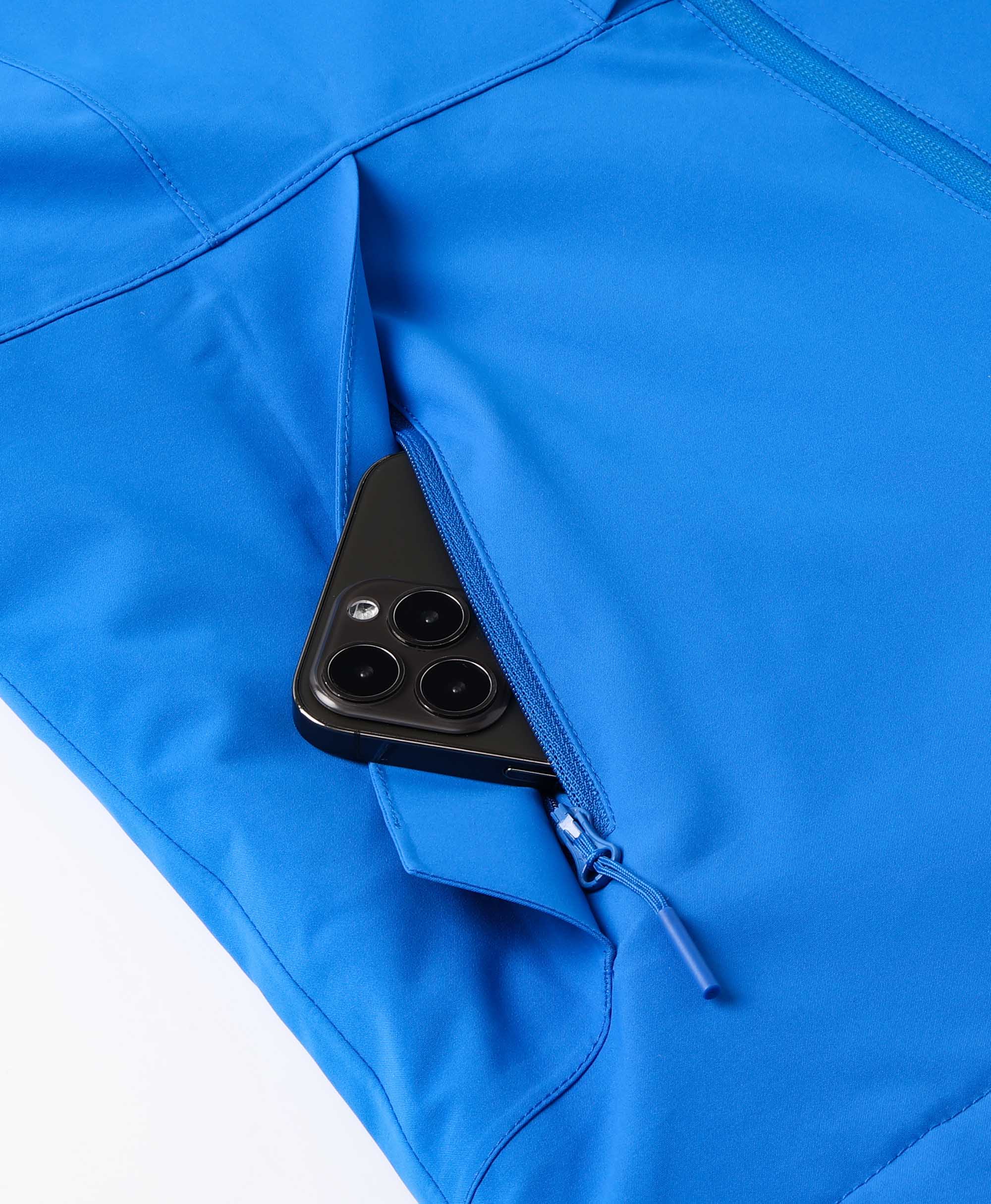 Women's Waterproof Heated Ski Jacket - Black/Blue - XNAUWBI