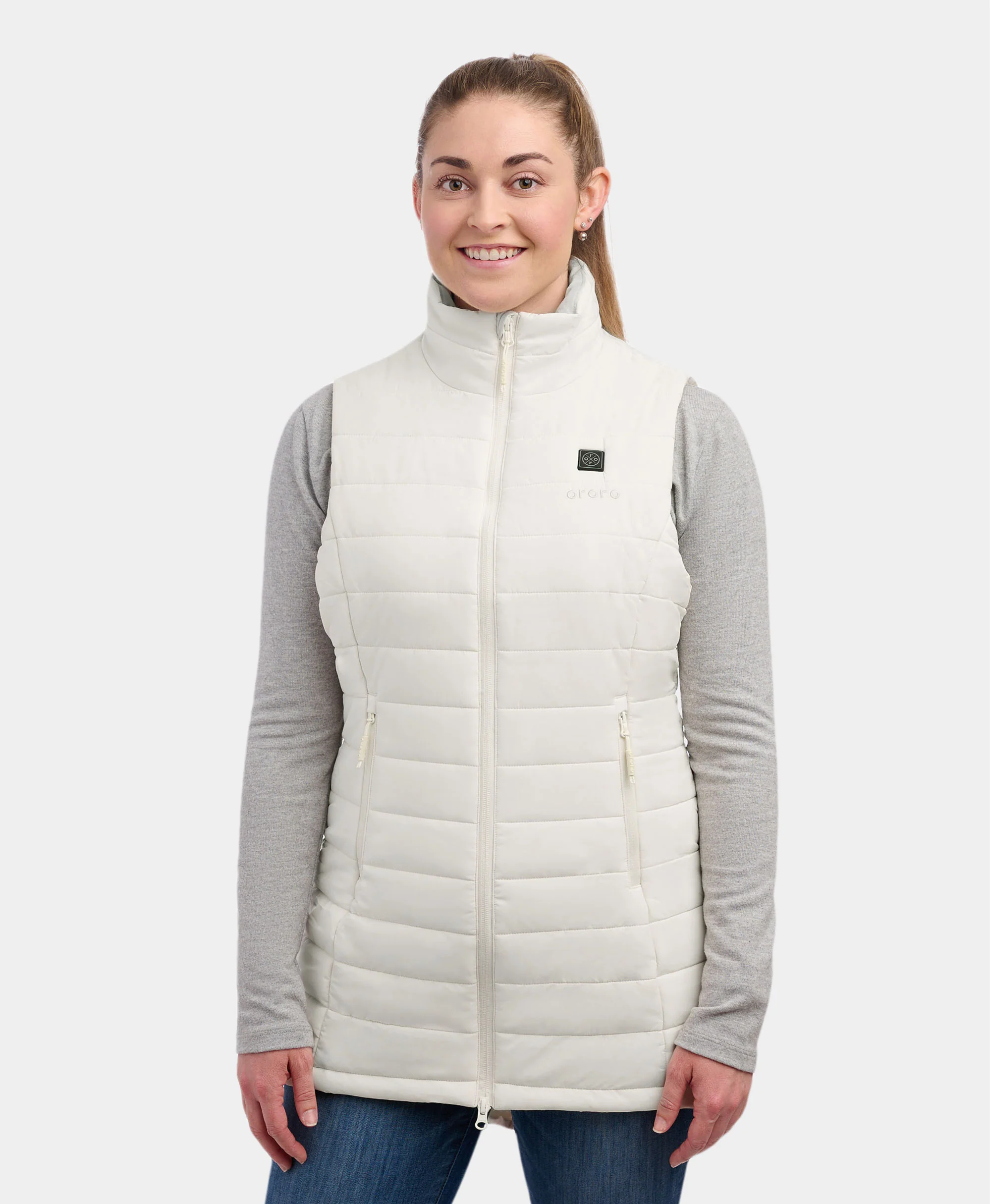 Tribeca Women's Heated Long Puffer Vest - XNAUWBI
