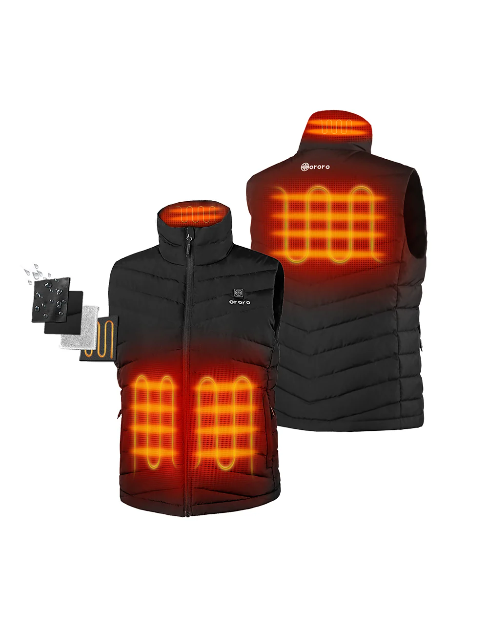 Women's Heated Lightweight Down Vest - XNAUWBI