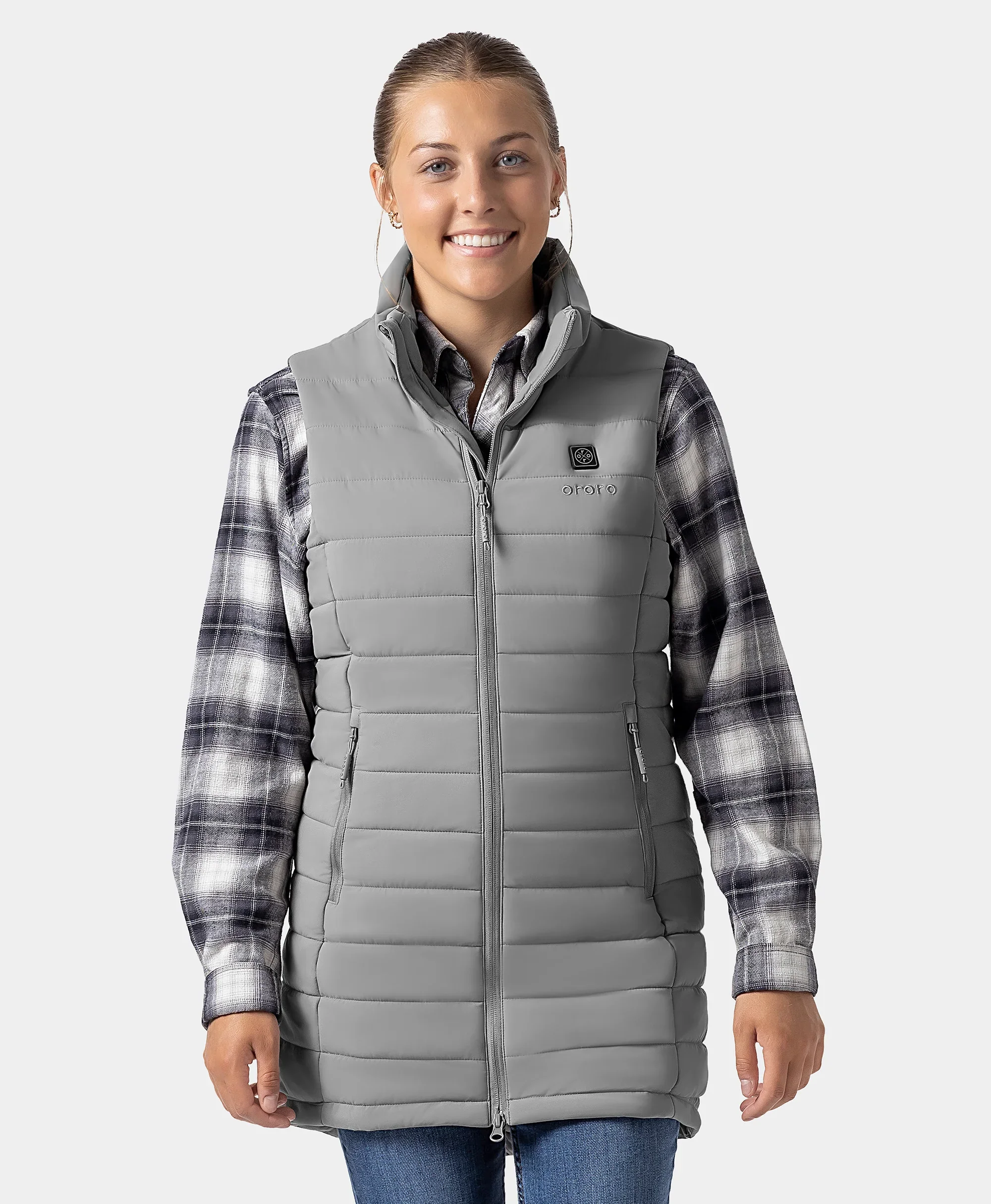 Tribeca Women's Heated Long Puffer Vest - XNAUWBI