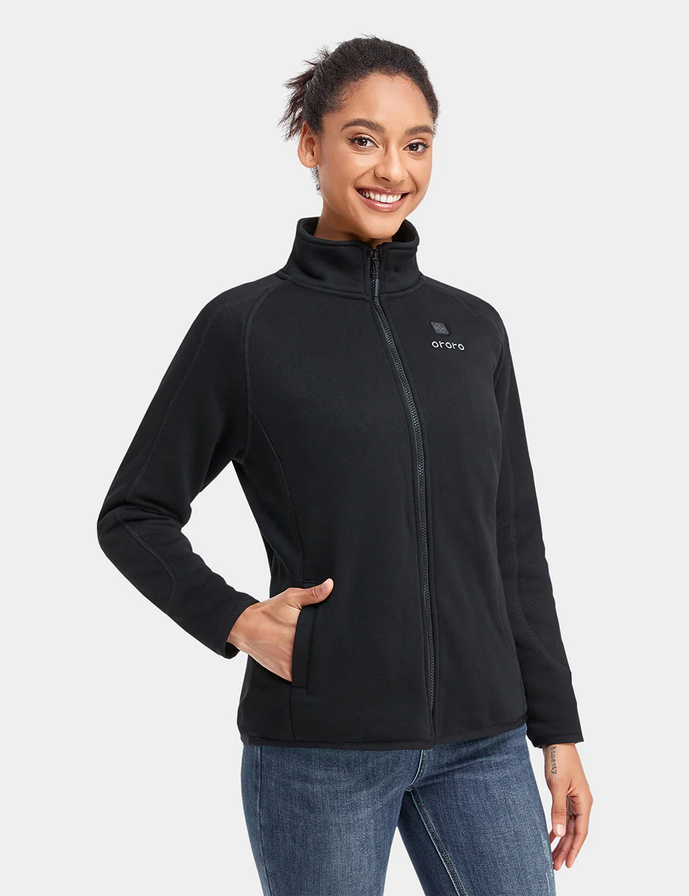 Women's Heated Full-Zip Fleece Jacket - XNAUWBI