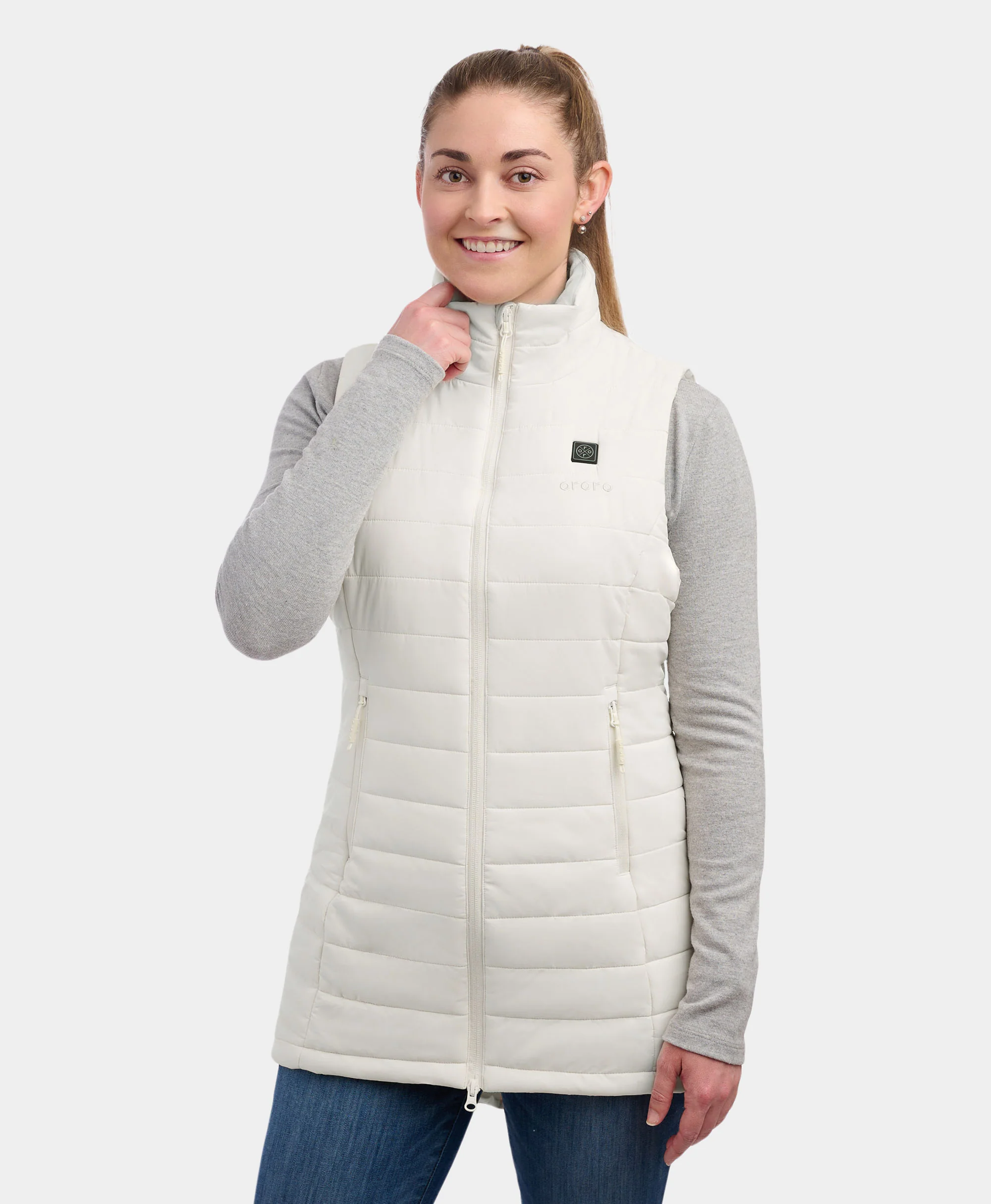 Tribeca Women's Heated Long Puffer Vest - XNAUWBI
