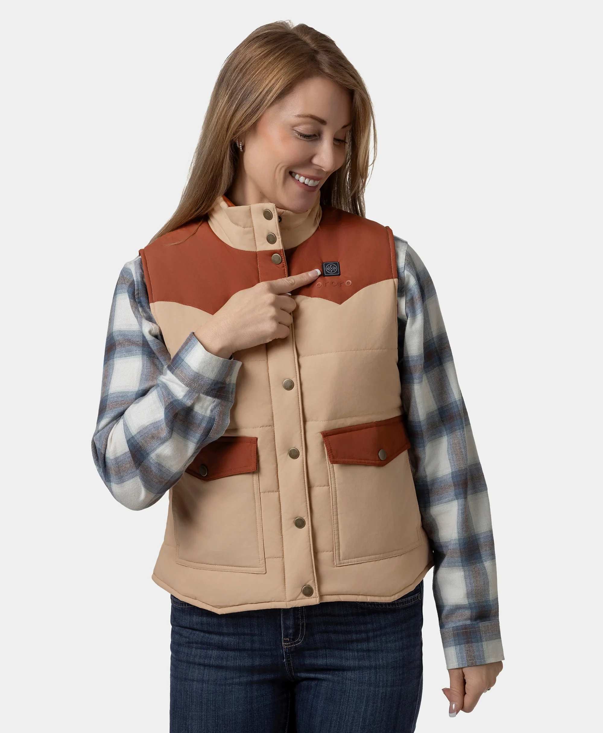 Amelia Women's Western Heated Vest - XNAUWBI
