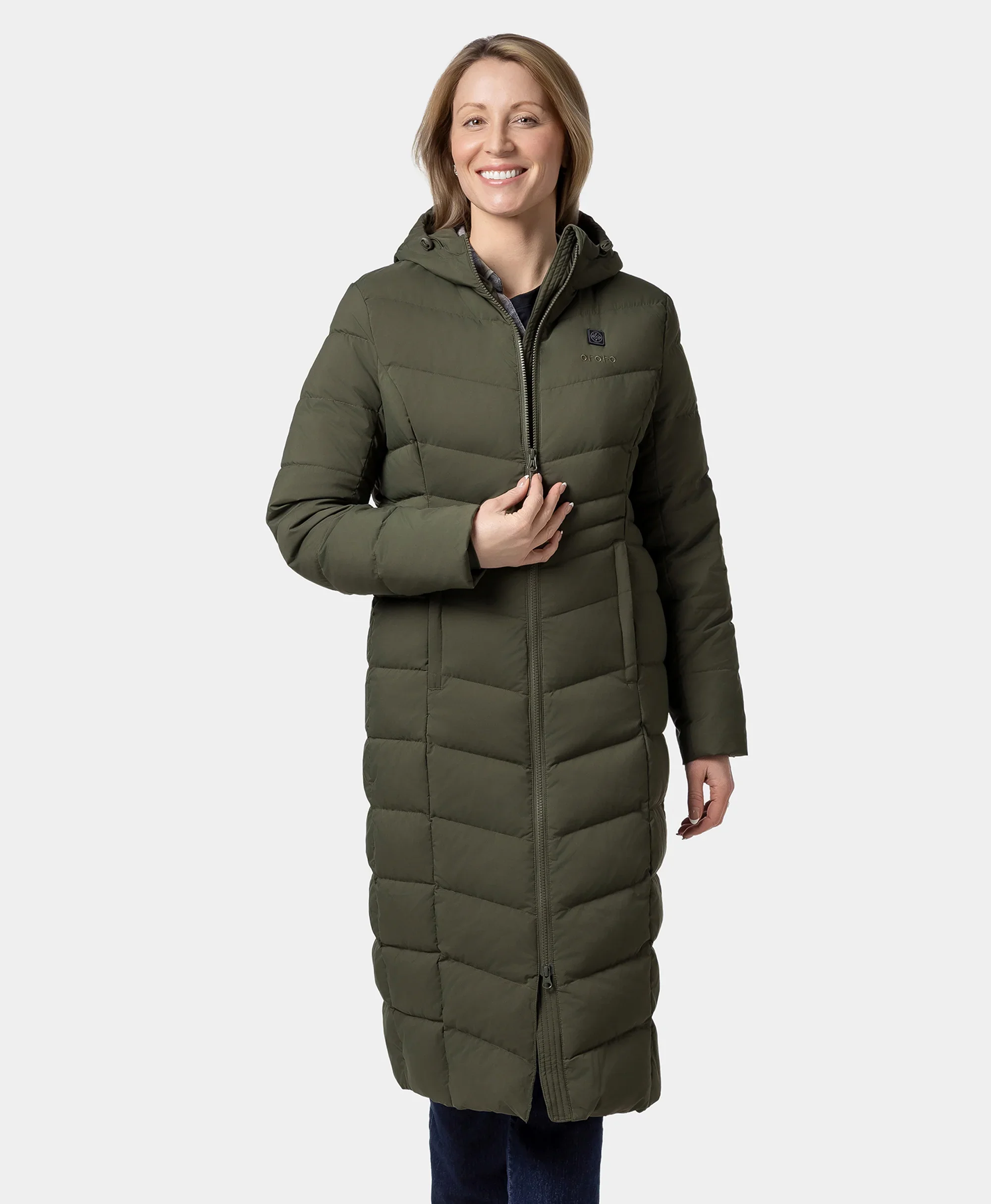 SOHO Women's Heated Down Parka Jacket - XNAUWBI