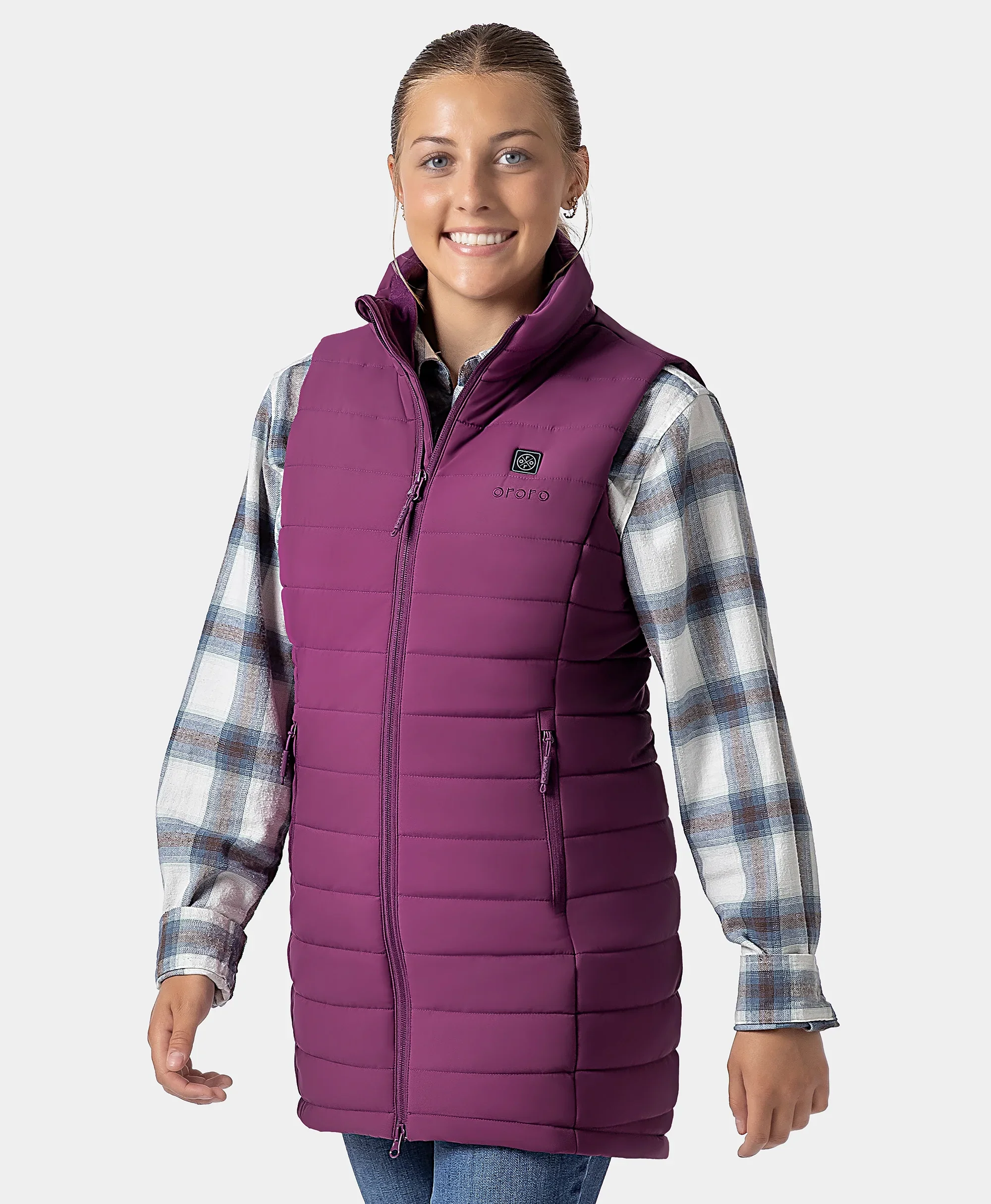 Tribeca Women's Heated Long Puffer Vest - XNAUWBI