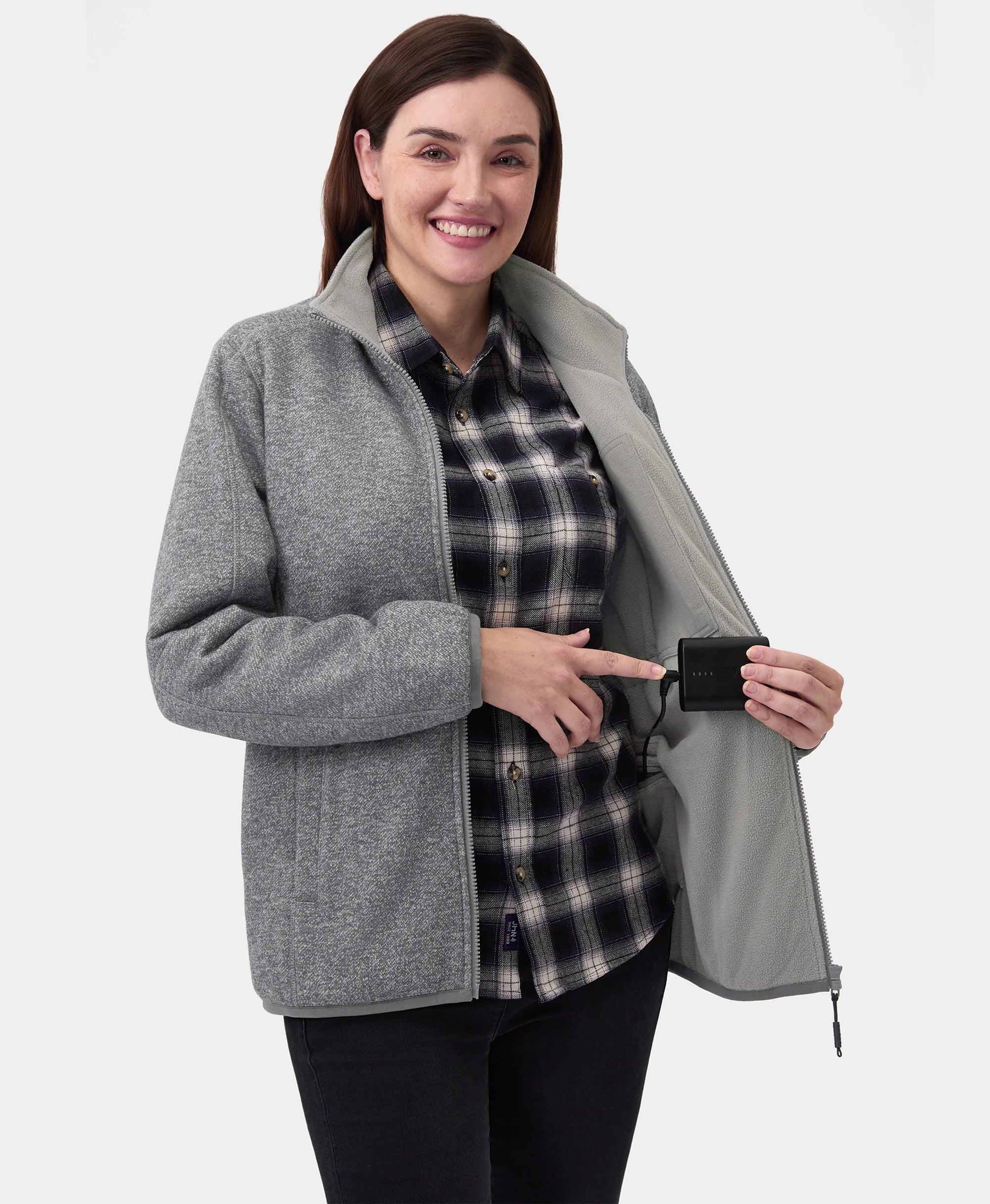 Women's Heated Full-Zip Fleece Jacket (2025) - XNAUWBI