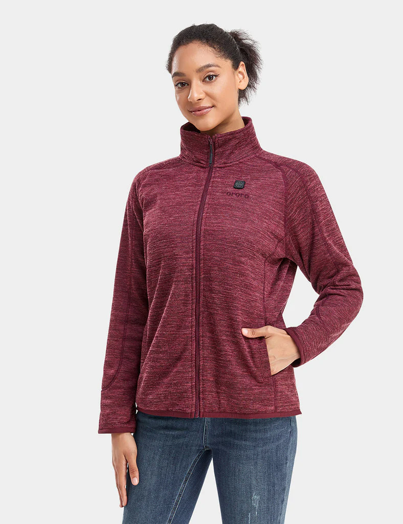 Women's Heated Full-Zip Fleece Jacket - XNAUWBI