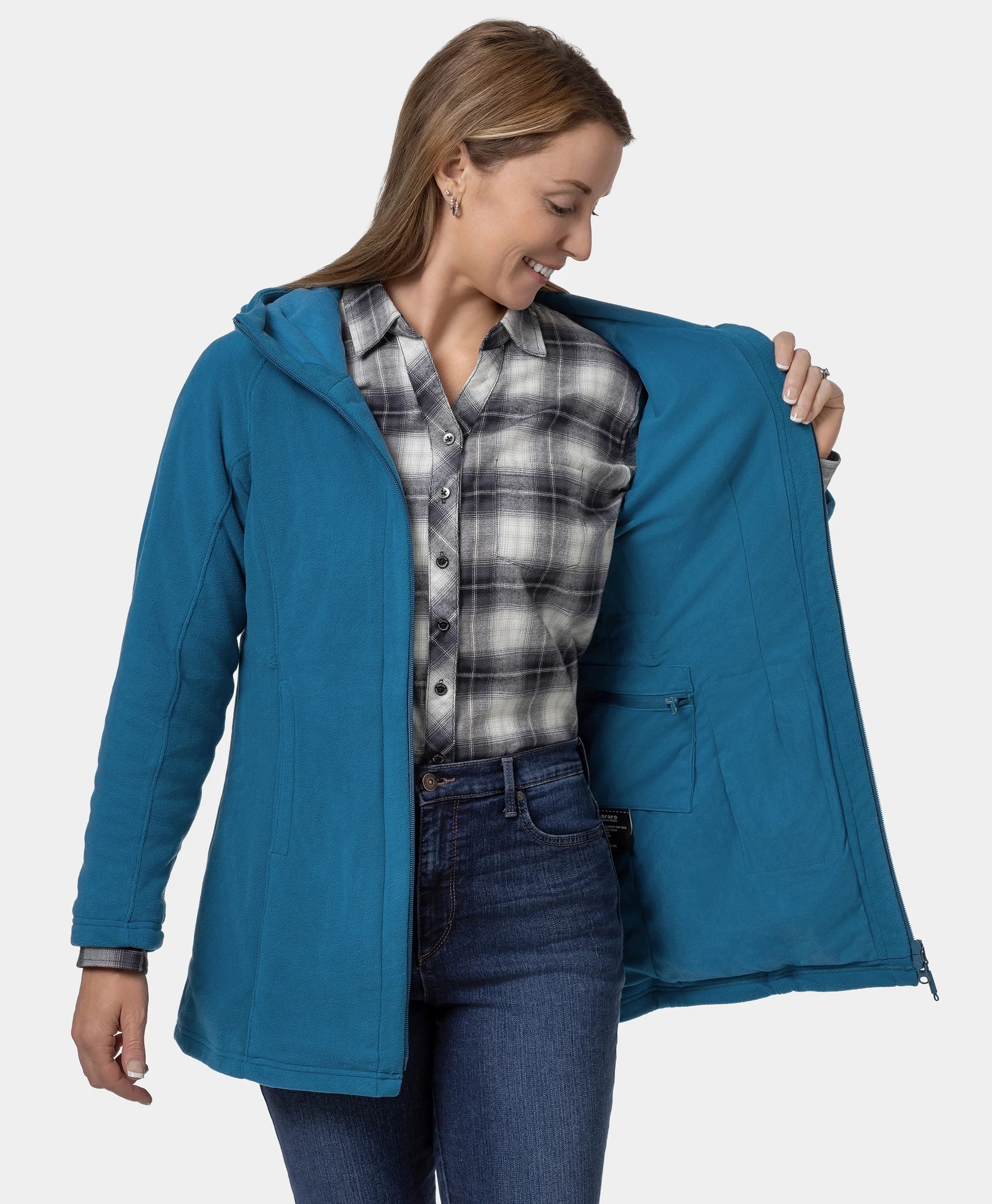 Felicity Women's Heated Fleece Hoodie Jacket - XNAUWBI