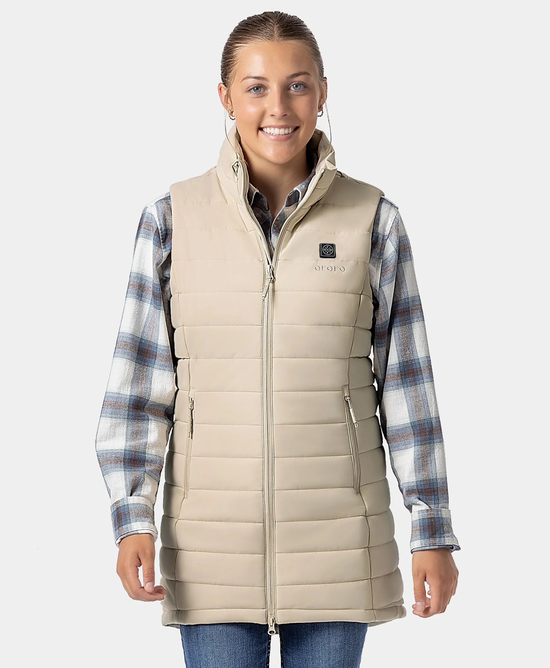 Tribeca Women's Heated Long Puffer Vest - XNAUWBI