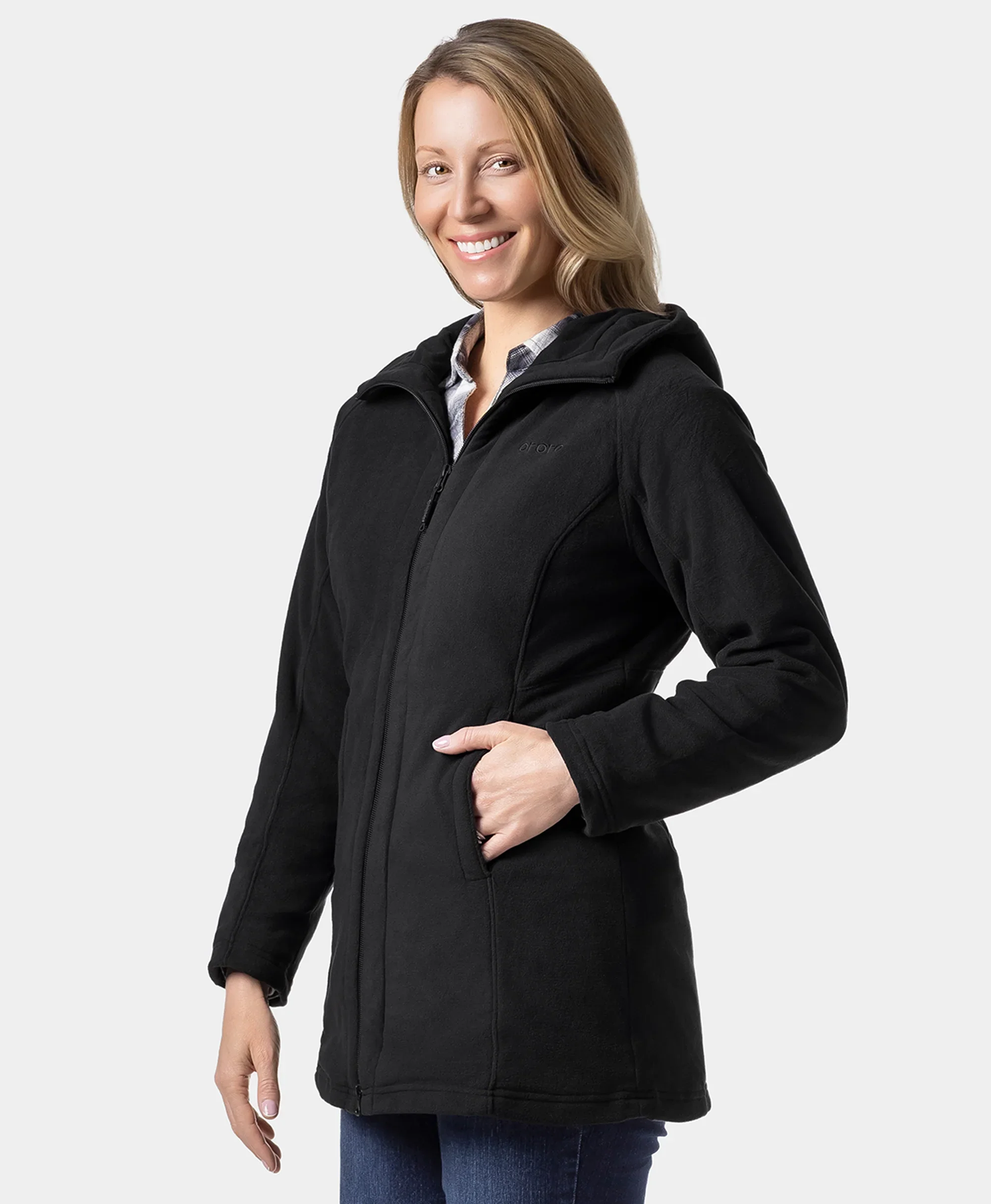 Felicity Women's Heated Fleece Hoodie Jacket - XNAUWBI