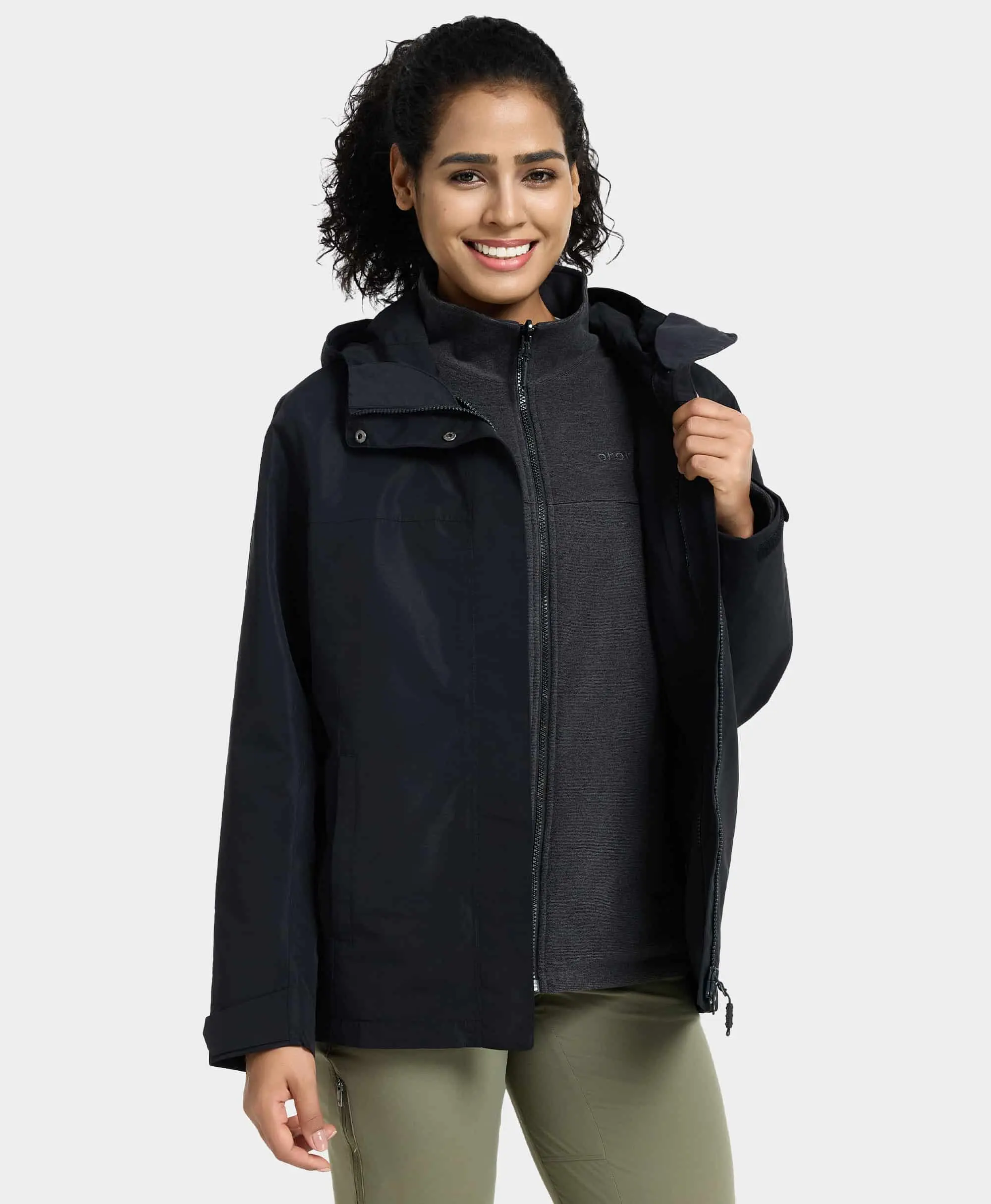 River Ridge Women's 3-in-1 Heated Jacket with Fleece Liner - XNAUWBI