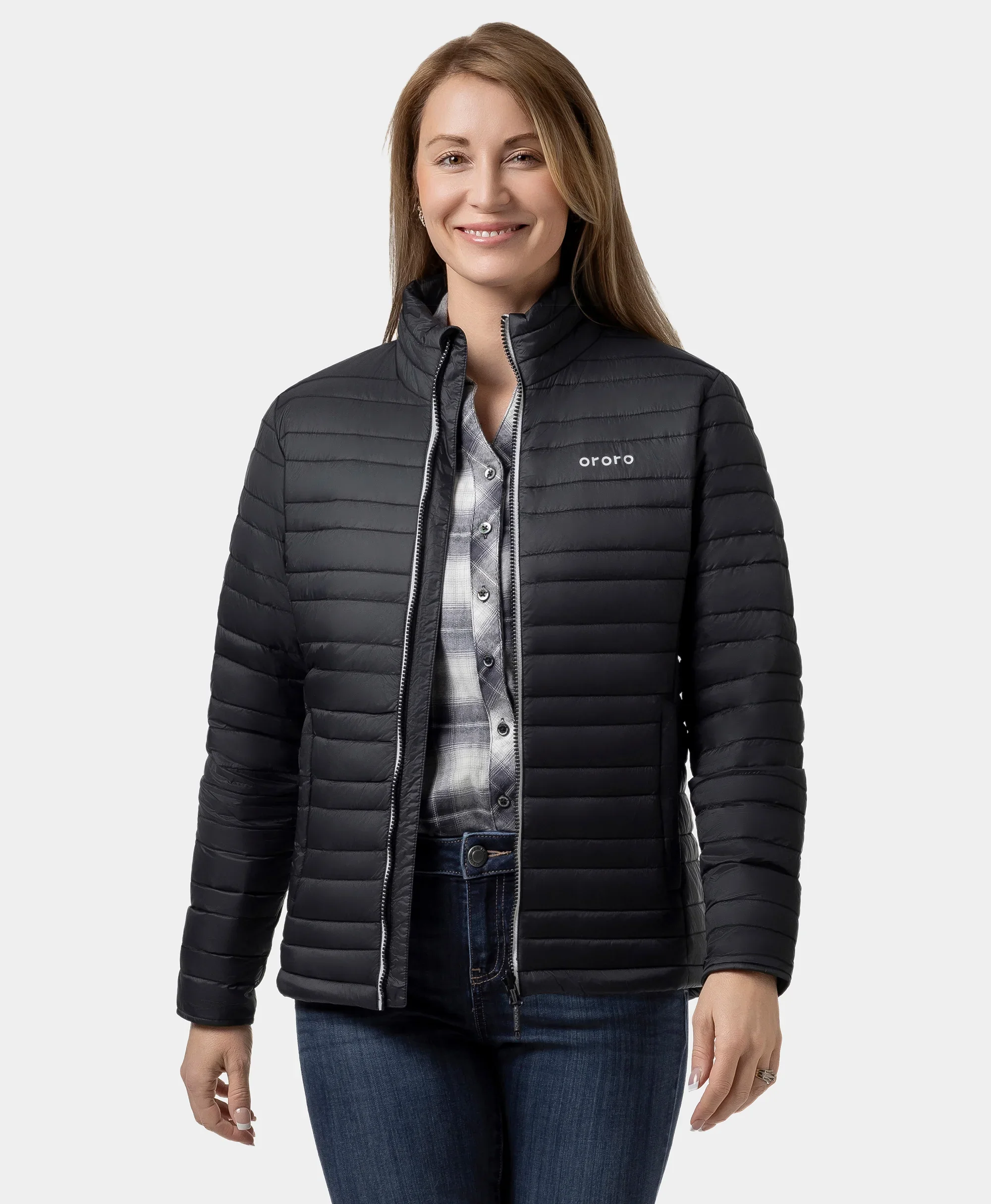 River Ridge Women's Heated Lightweight Down Jacket - XNAUWBI