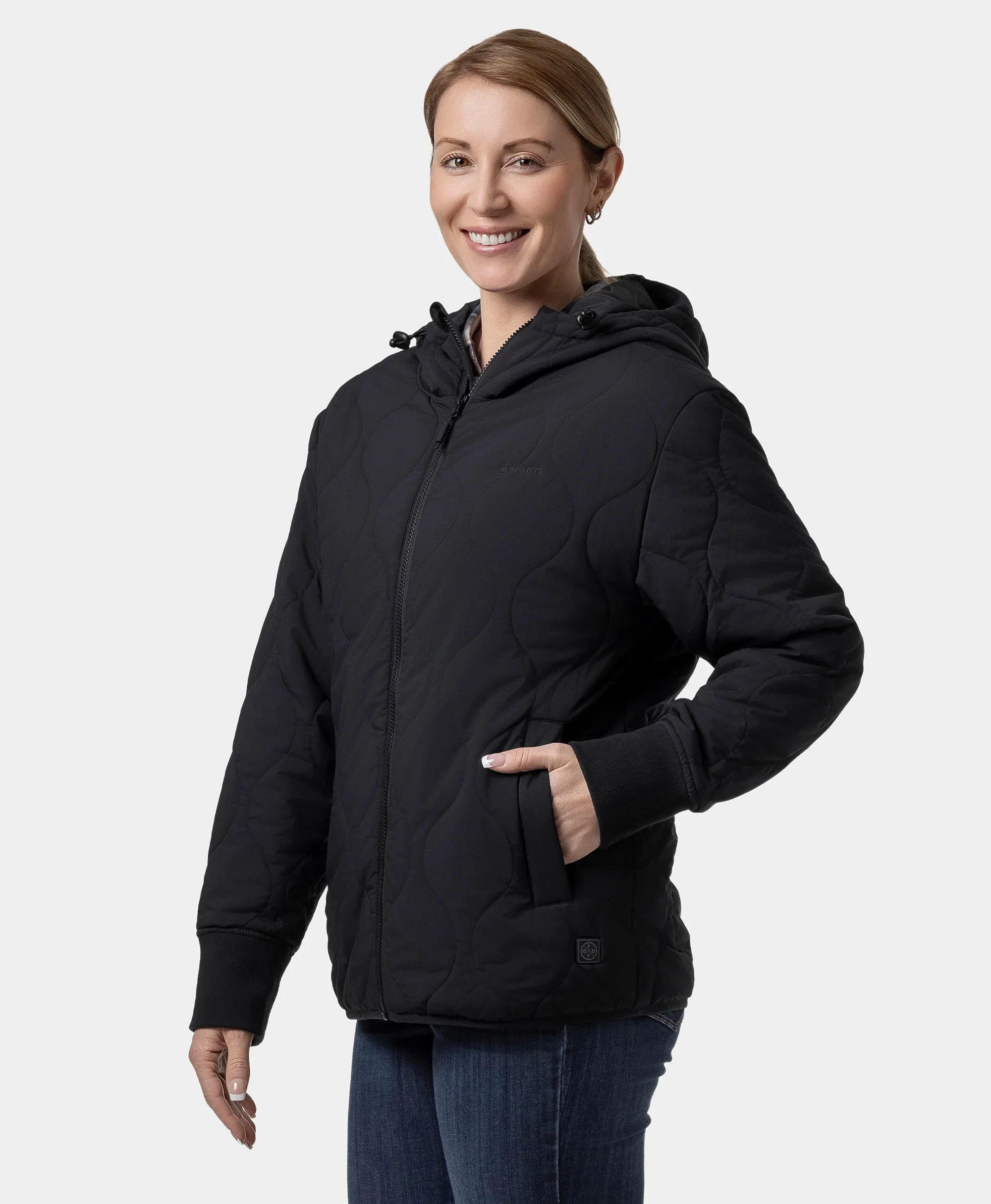 Stargazer Women's Heated Quilted Hoodie Jacket - XNAUWBI