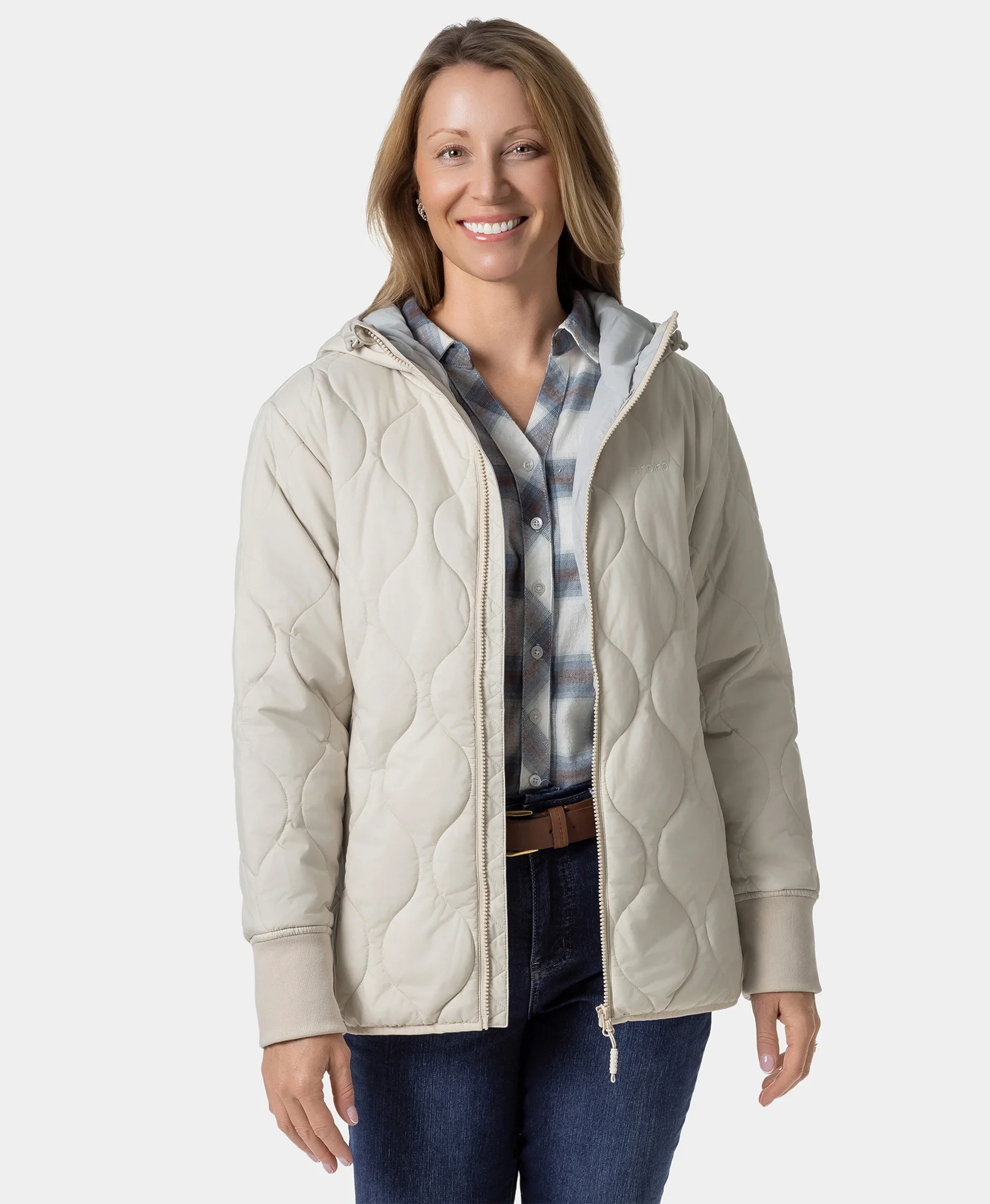 Stargazer Women's Heated Quilted Hoodie Jacket - XNAUWBI
