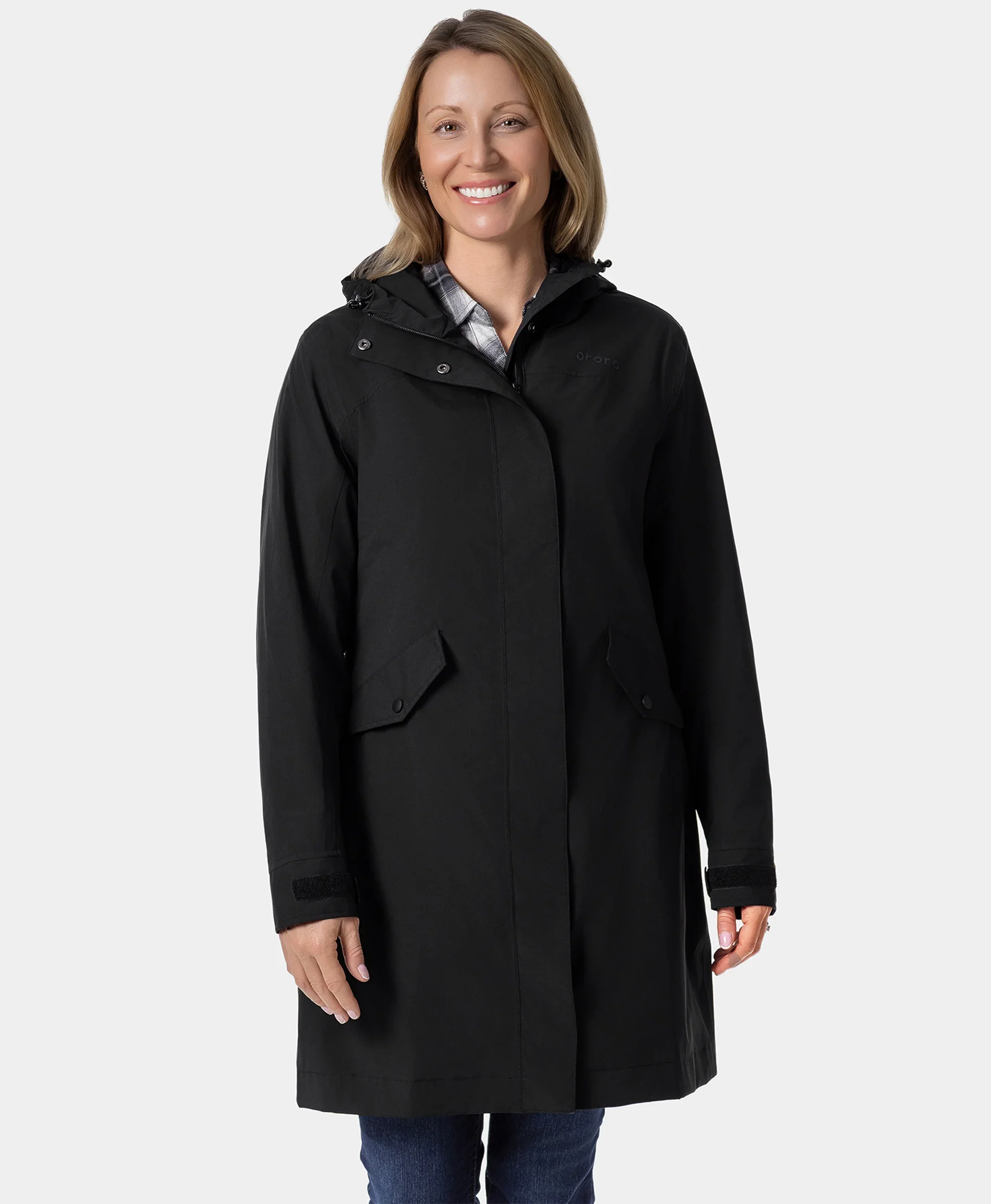 Downtown Women's Heated Rain Trench - XNAUWBI