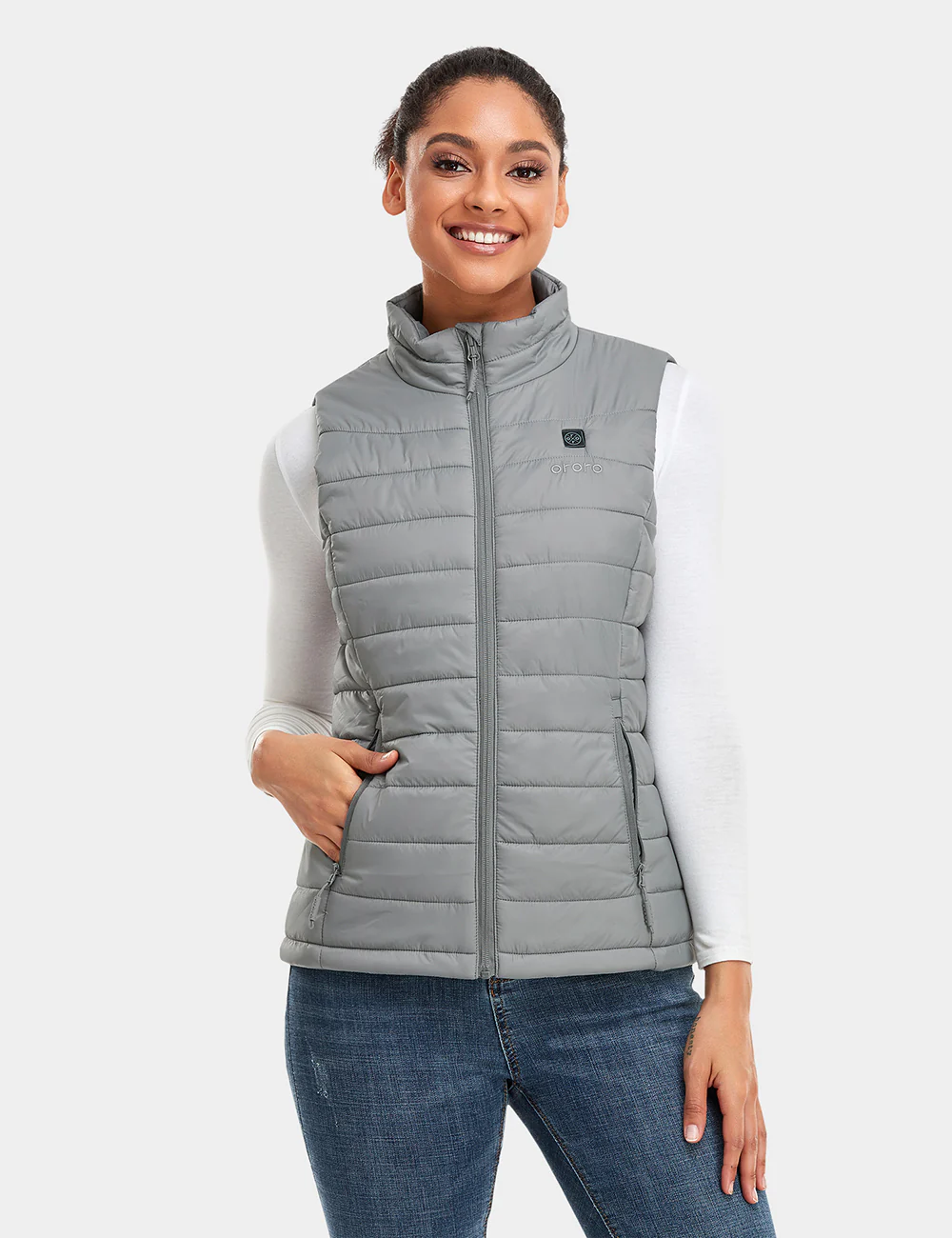Women's Classic Heated Vest - Gray - XNAUWBI