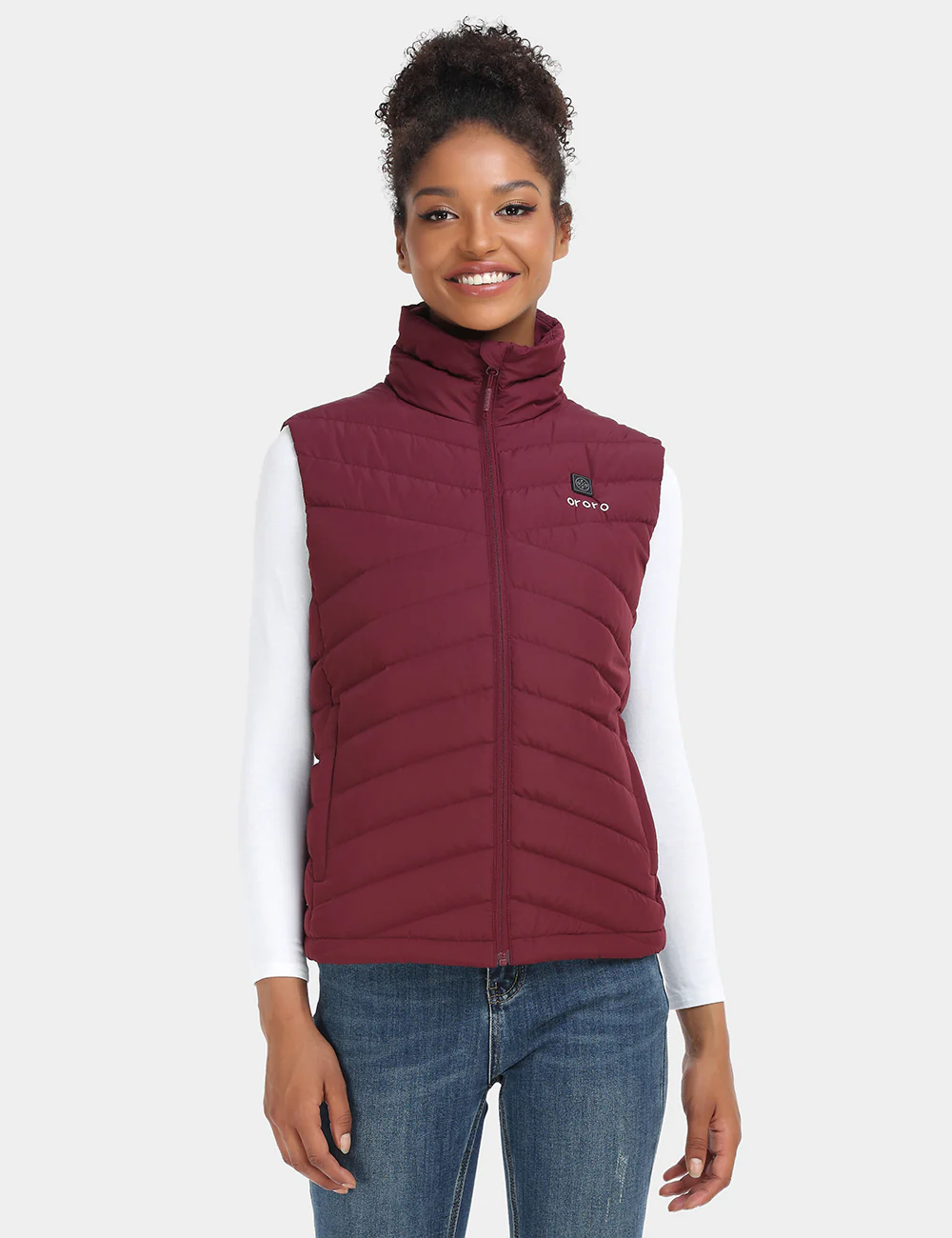Women's Heated Lightweight Down Vest - XNAUWBI