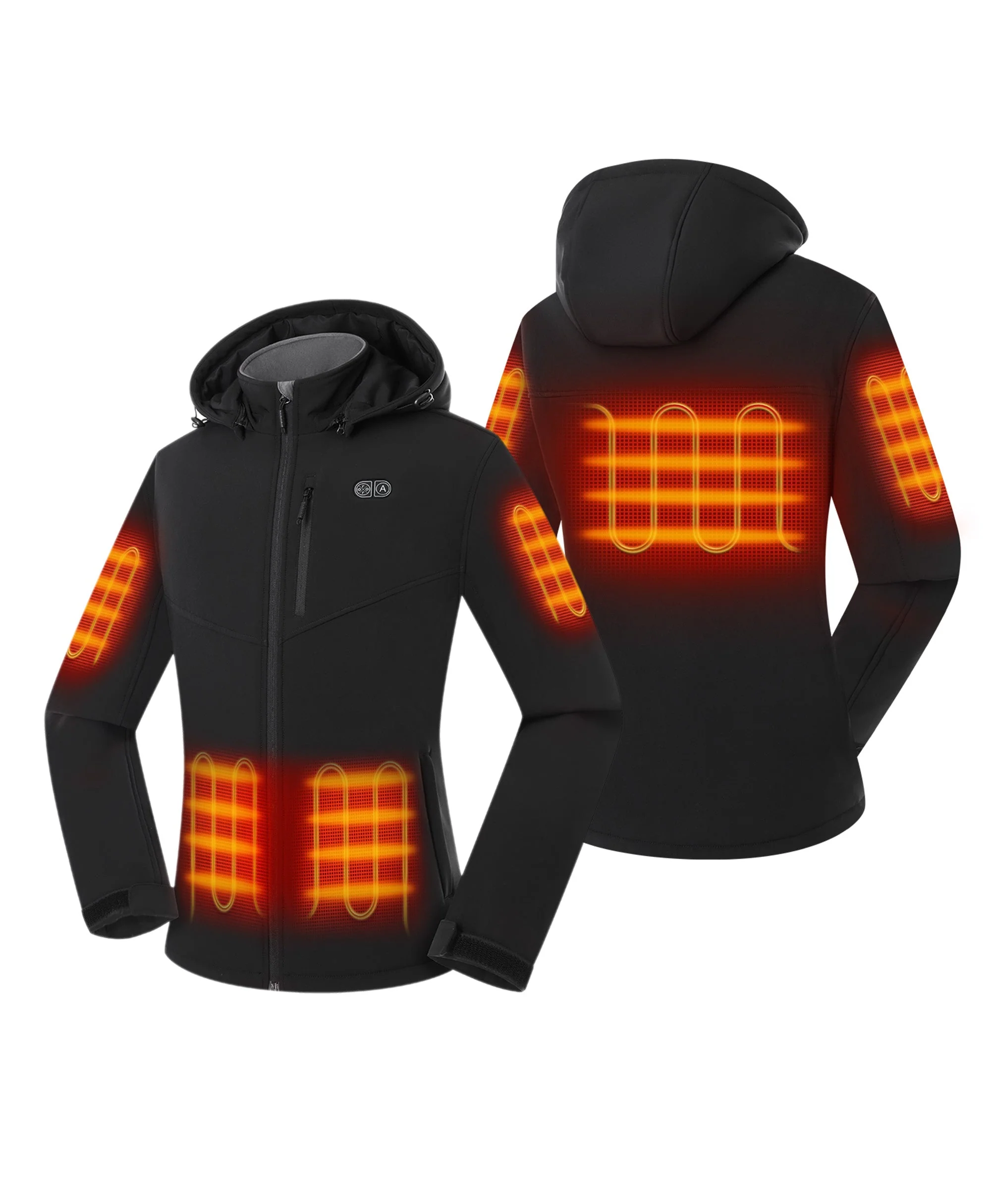 Women's Heated Dual Control Jacket with 5 Heating Zones (Pocket Heating) - XNAUWBI
