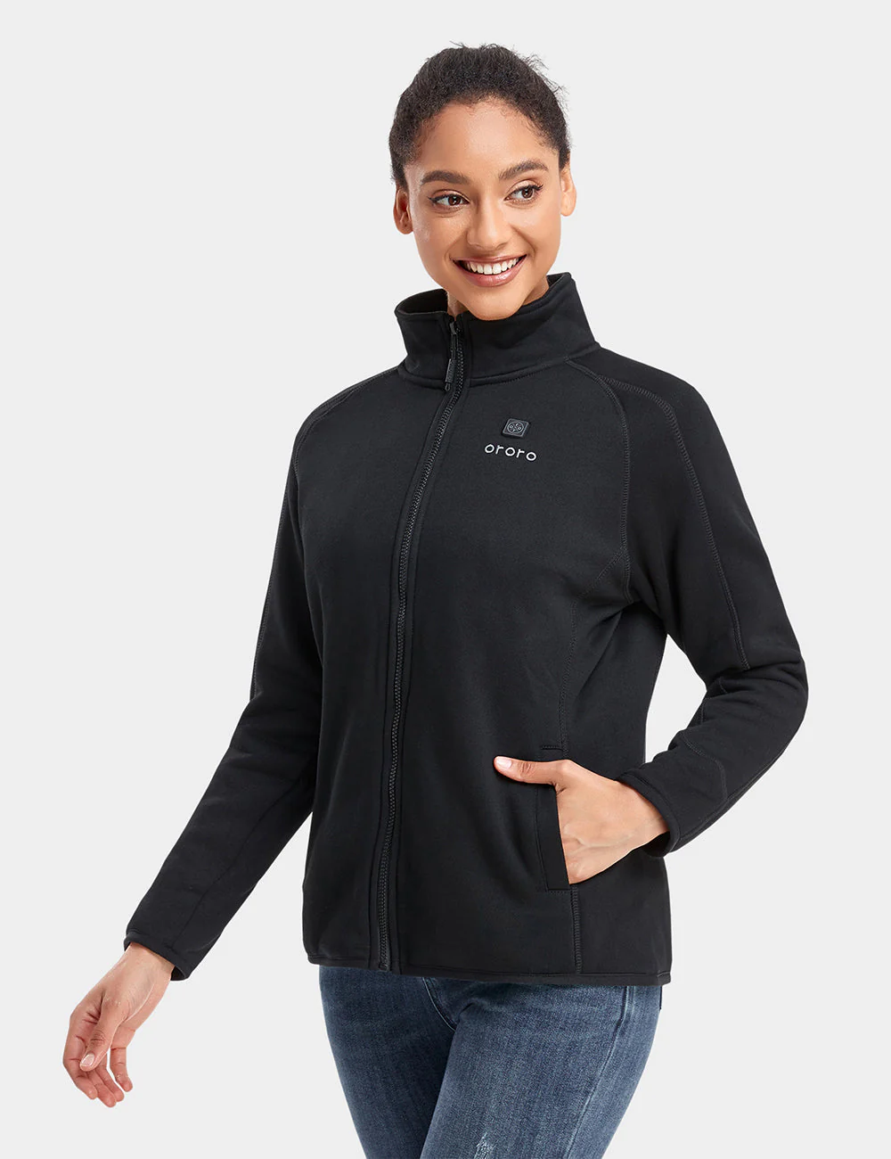 Women's Heated Full-Zip Fleece Jacket - XNAUWBI