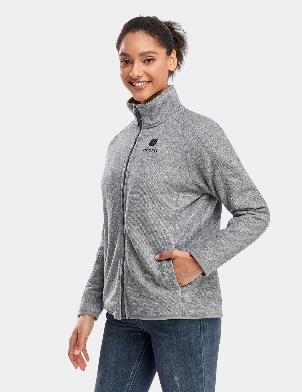 Women's Heated Full-Zip Fleece Jacket - XNAUWBI